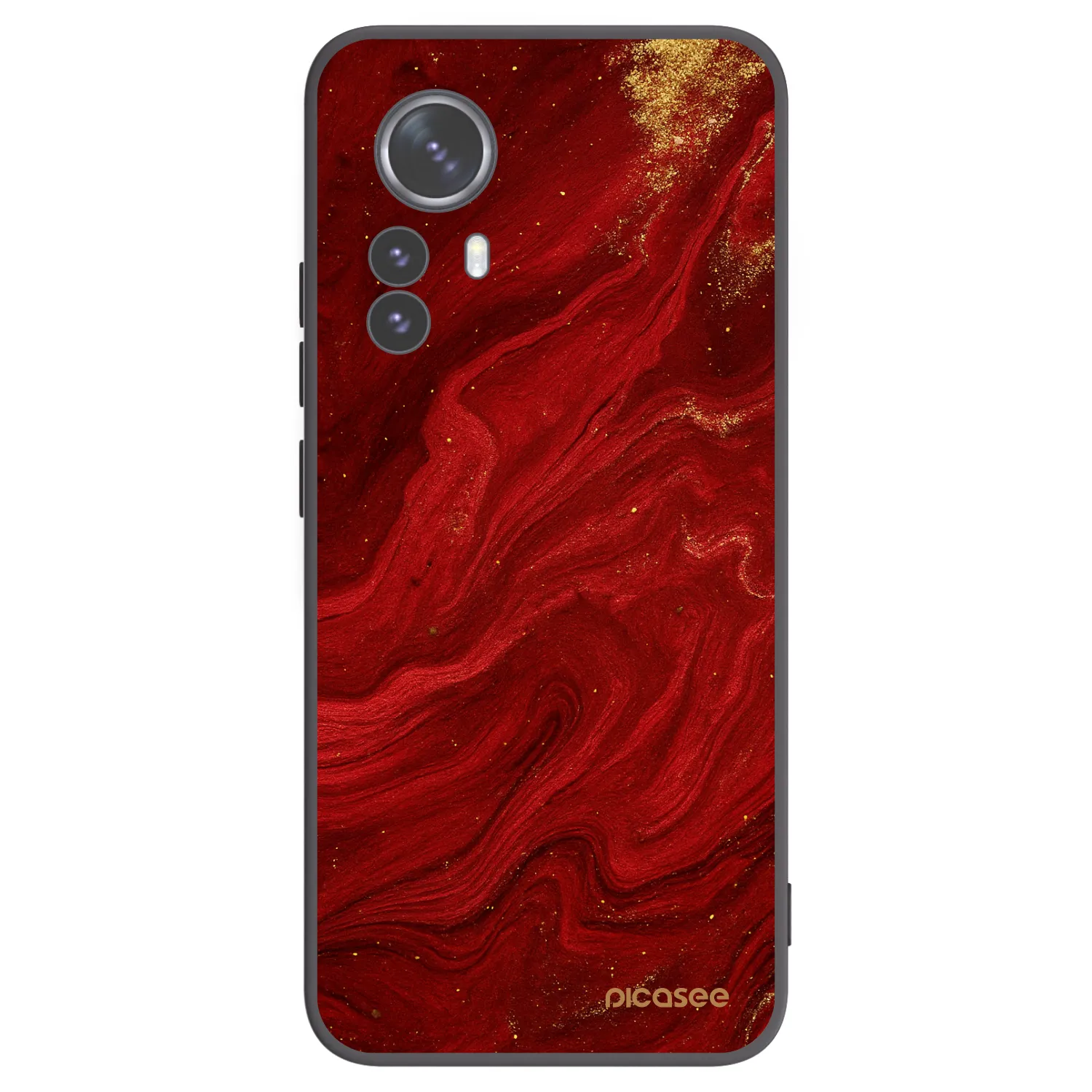 Picasee silikonski črni ovitek za Xiaomi 12 Pro - Red