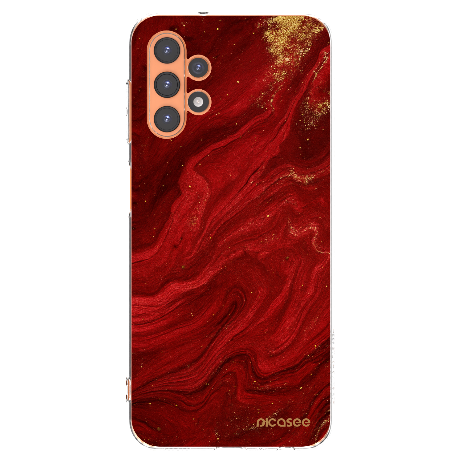 Picasee silikonski prozorni ovitek za Samsung Galaxy A13 4G A135 - Red