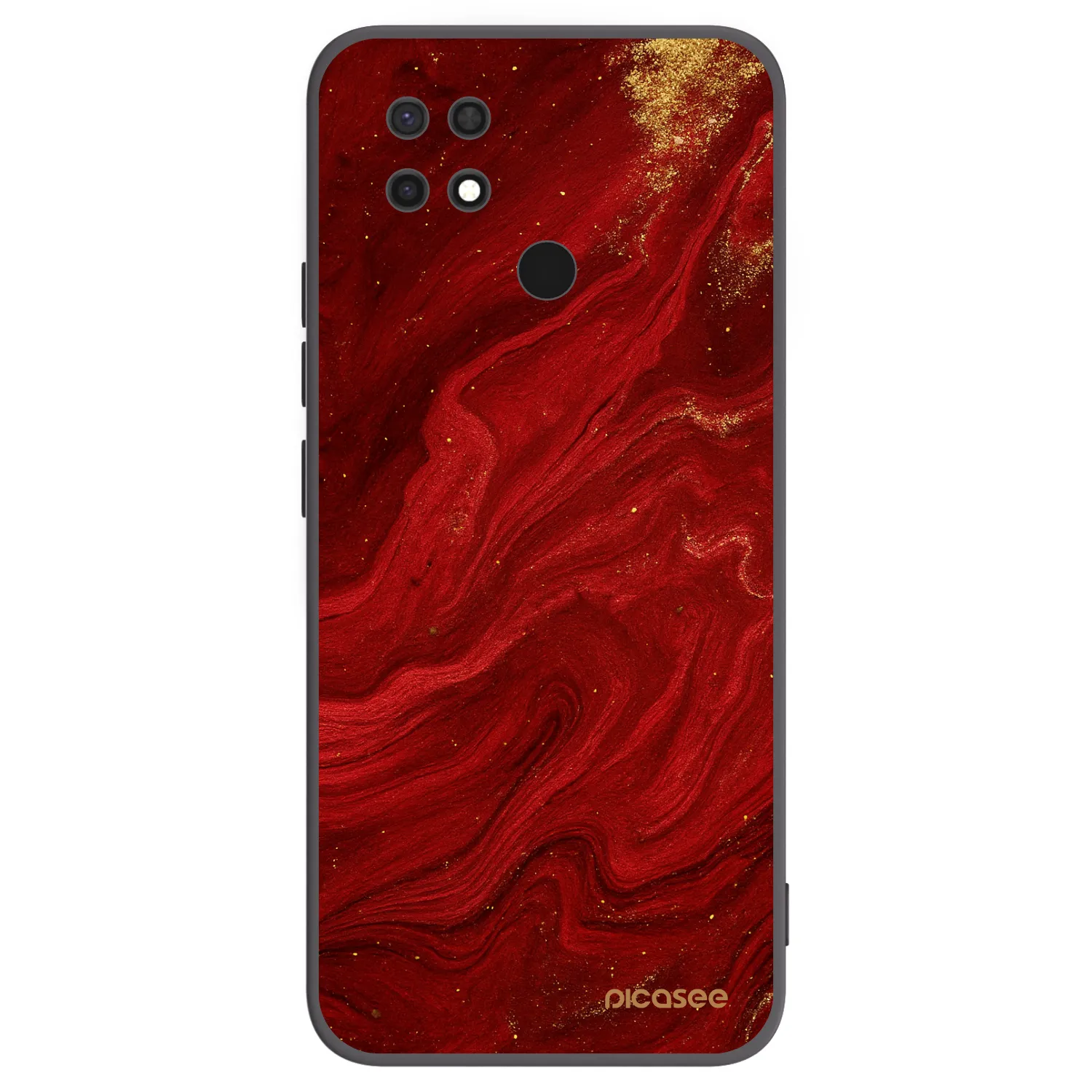 Picasee silikonski črni ovitek za Xiaomi Redmi 10C - Red