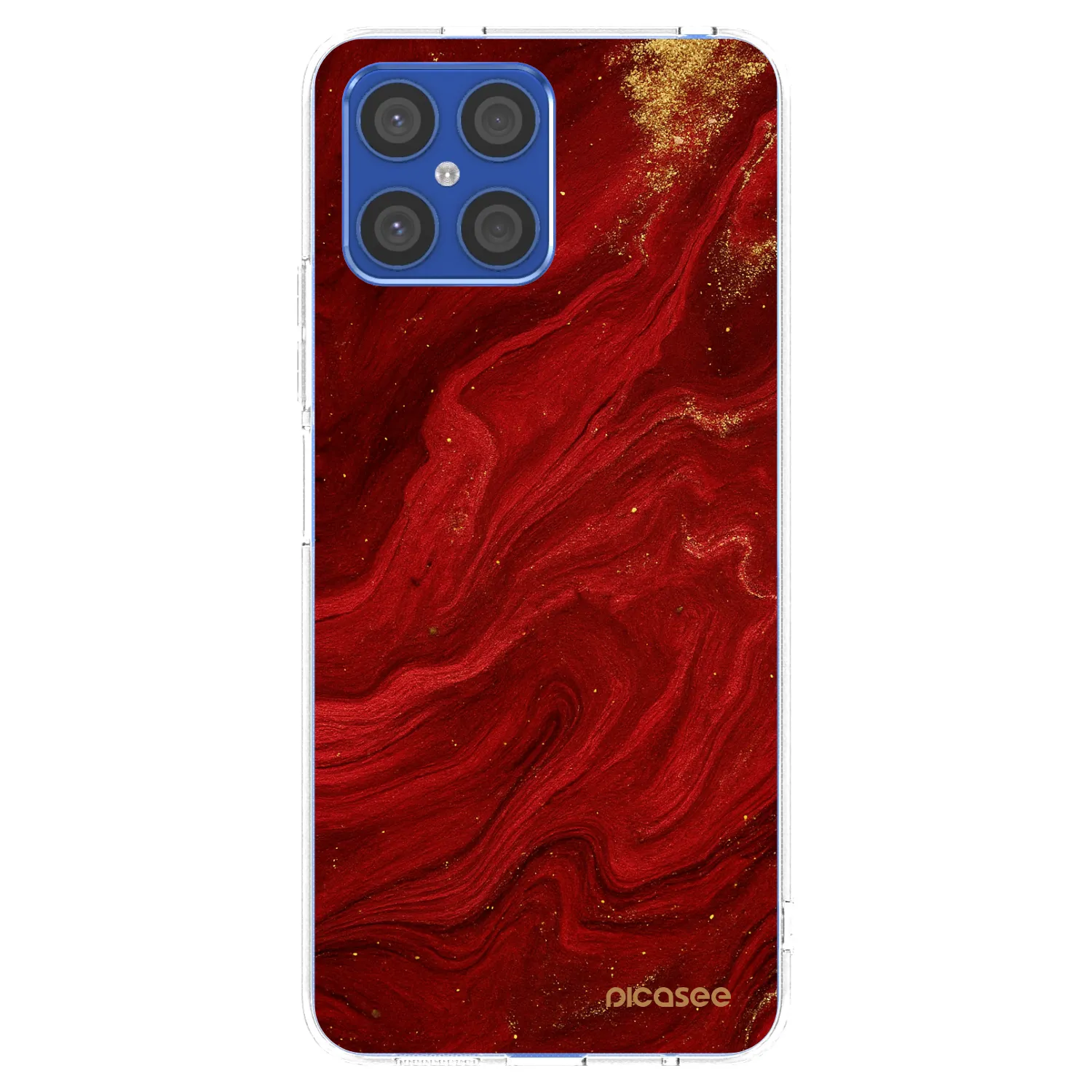 Picasee silikonski prozorni ovitek za Honor X8 4G - Red