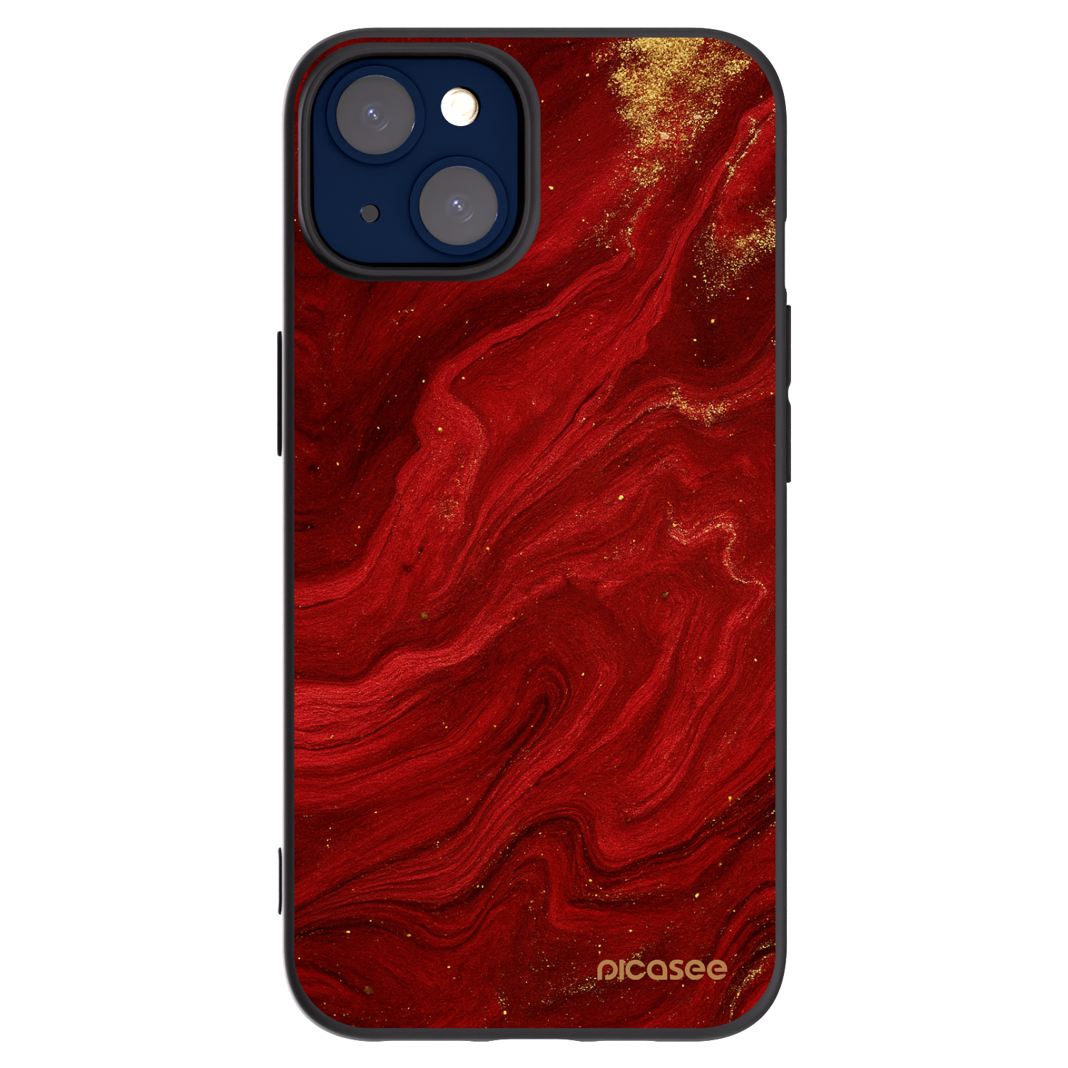 Picasee silikonski črni ovitek za Apple iPhone 14 - Red