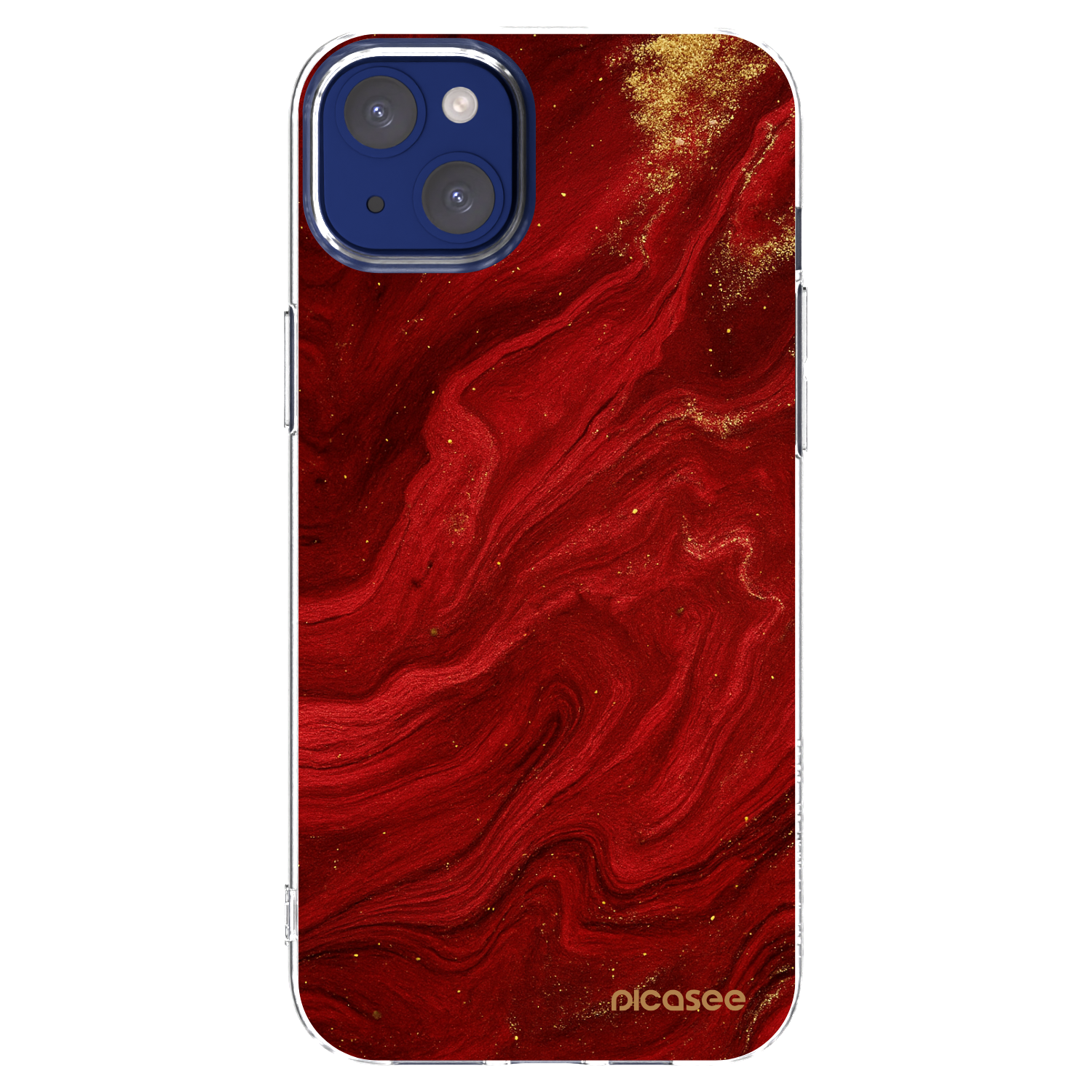 Picasee silikonski prozorni ovitek za Apple iPhone 14 Plus - Red