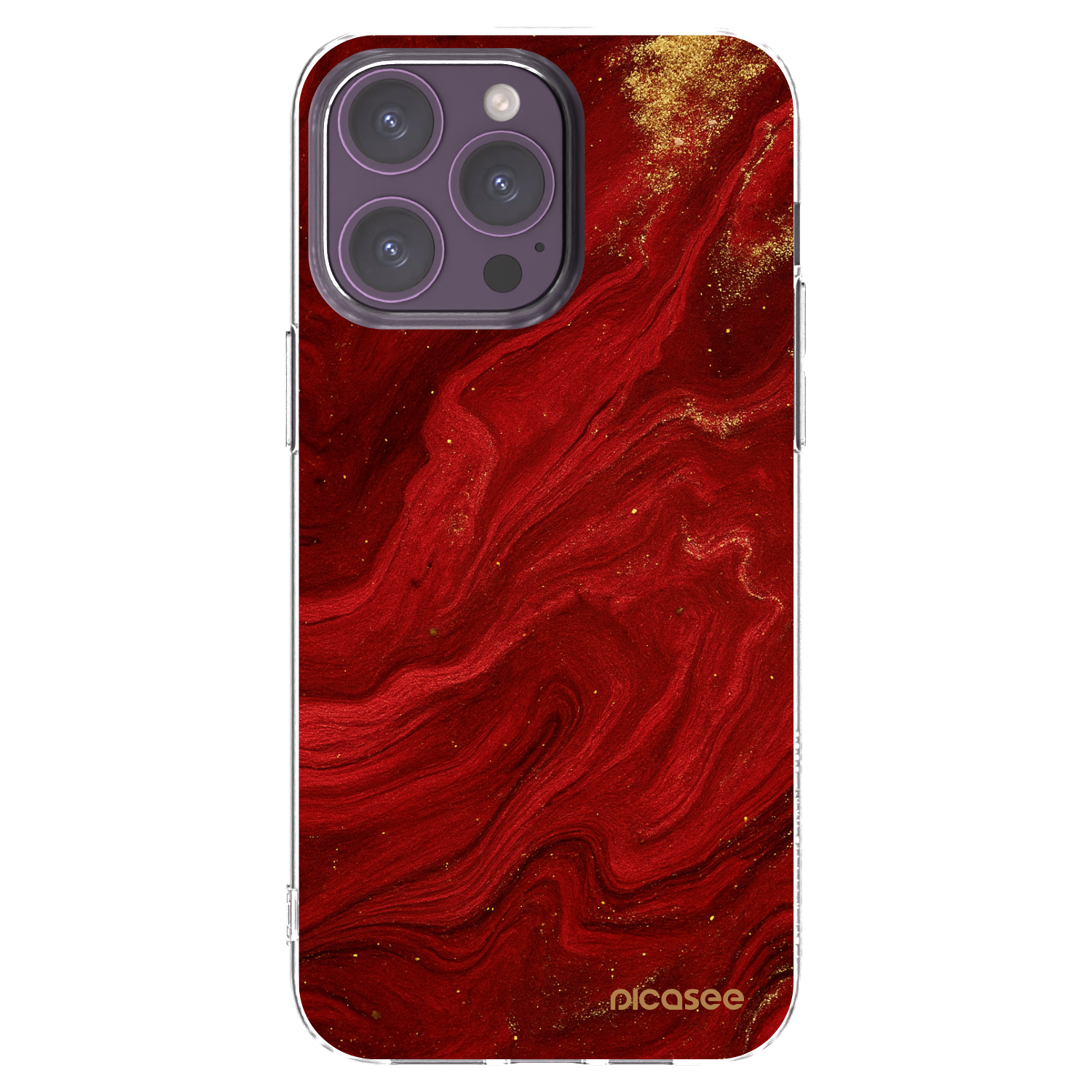 Picasee silikonski prozorni ovitek za Apple iPhone 14 Pro Max - Red