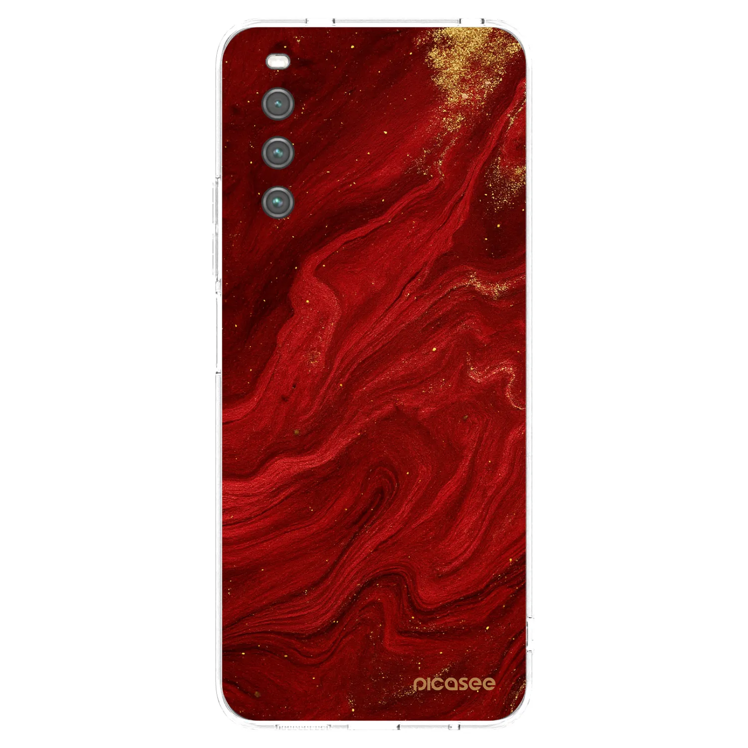 Picasee silikonski prozorni ovitek za Sony Xperia 10 IV 5G - Red