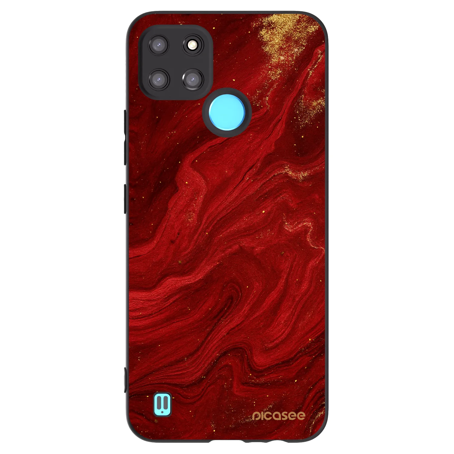 Picasee silikonski črni ovitek za Realme C21Y - Red