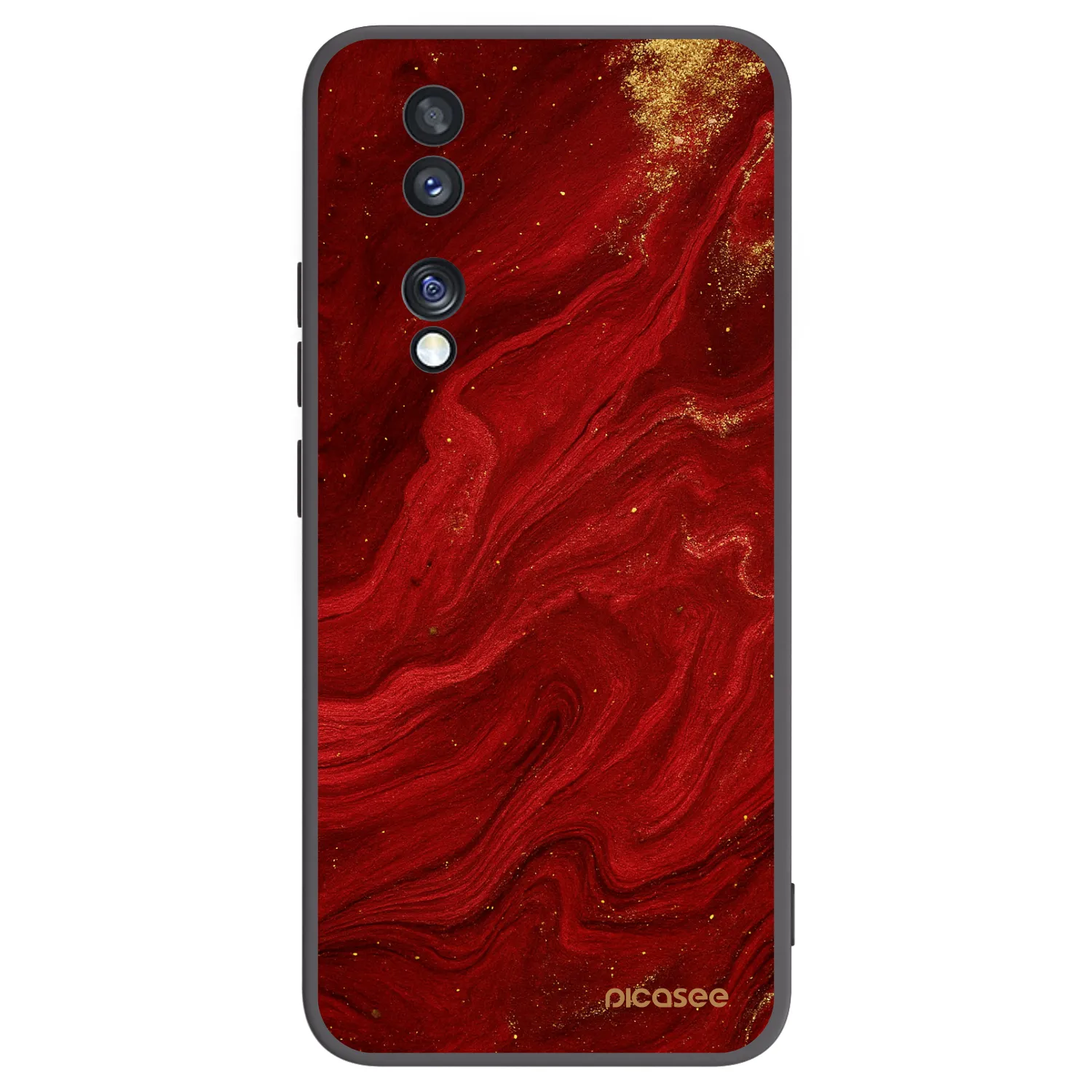 Picasee silikonski črni ovitek za Honor 70 - Red