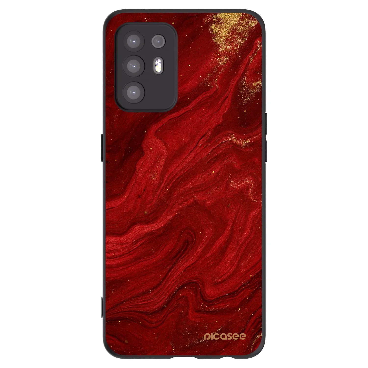 Picasee silikonski črni ovitek za OPPO A94 5G - Red