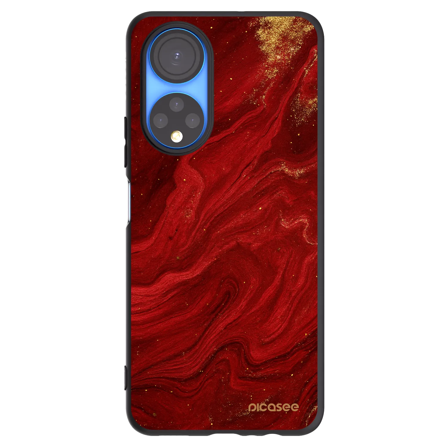 Picasee silikonski črni ovitek za Honor X7 - Red