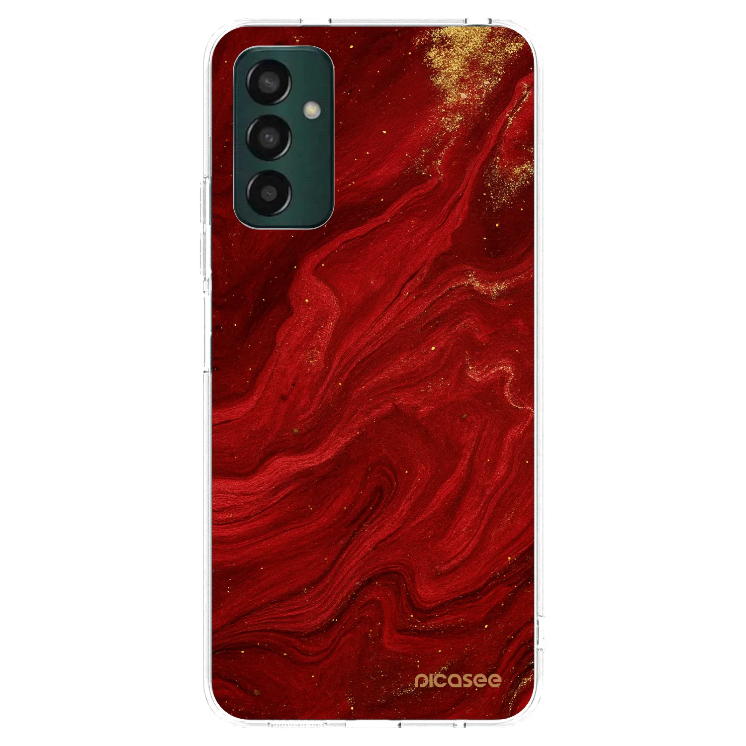 Picasee silikonski prozorni ovitek za Samsung Galaxy M23 5G - Red