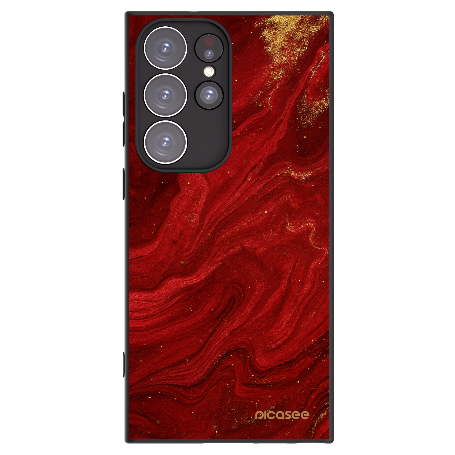 Picasee silikonski črni ovitek za Samsung Galaxy S23 Ultra 5G - Red