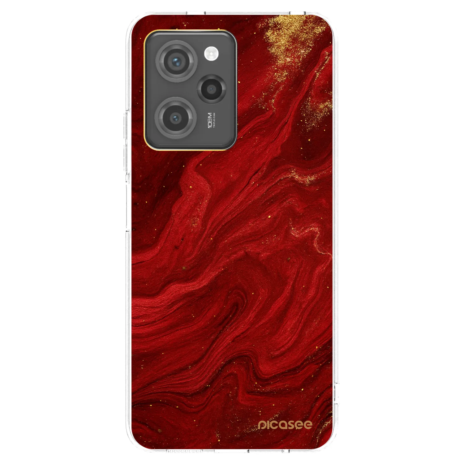Picasee silikonski prozorni ovitek za Xiaomi Poco X5 Pro - Red