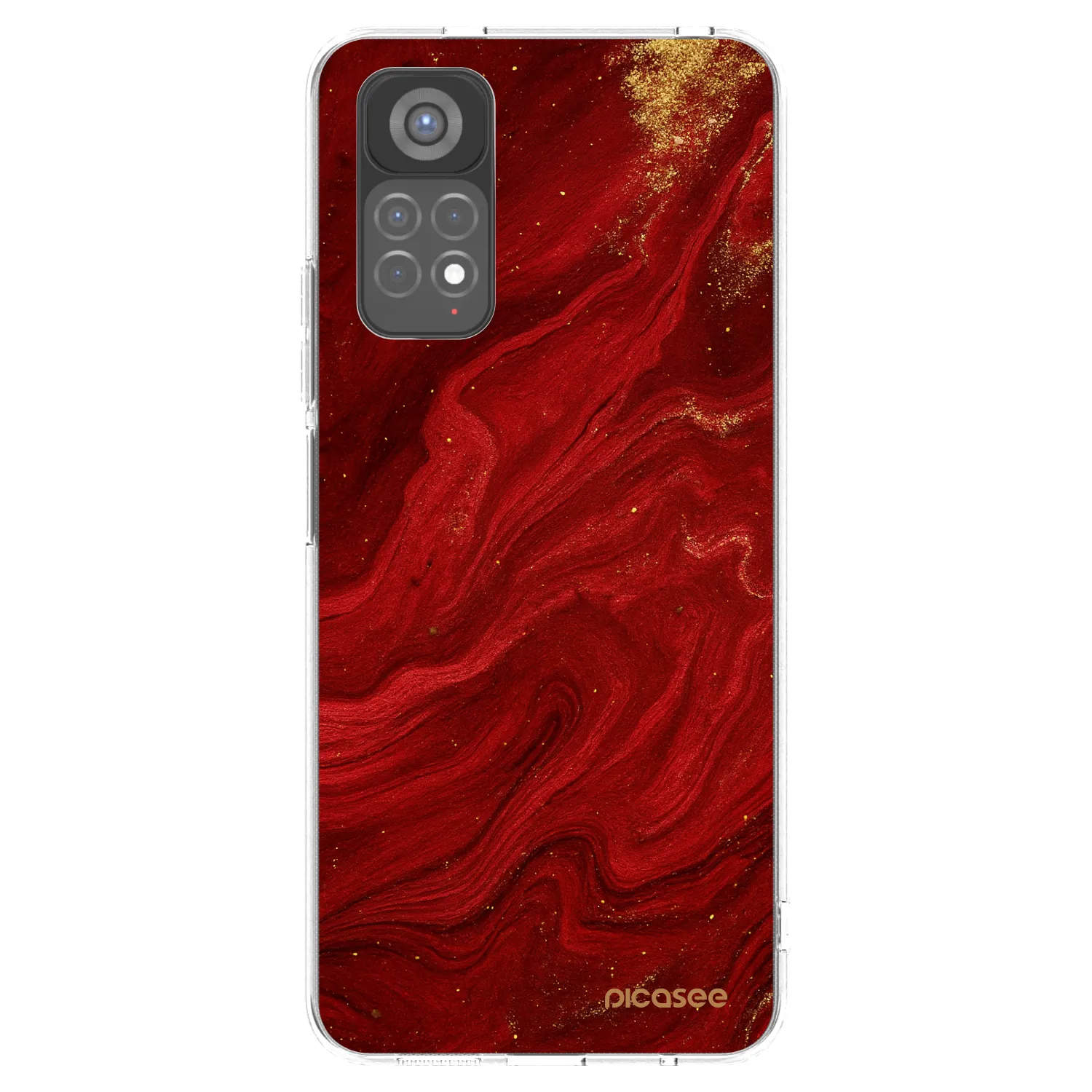 Picasee silikonski prozorni ovitek za Xiaomi Redmi Note 11S 5G - Red