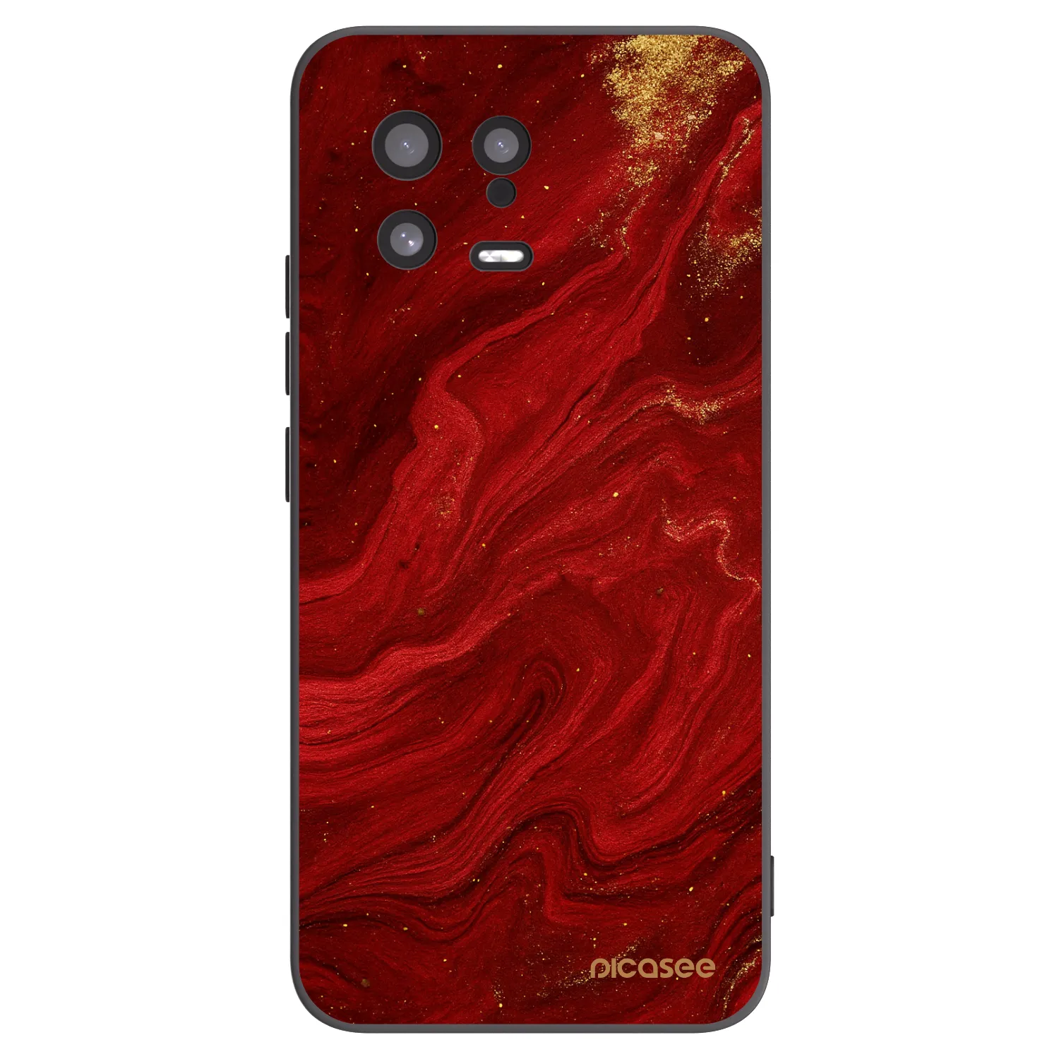 Picasee silikonski črni ovitek za Xiaomi 13 - Red
