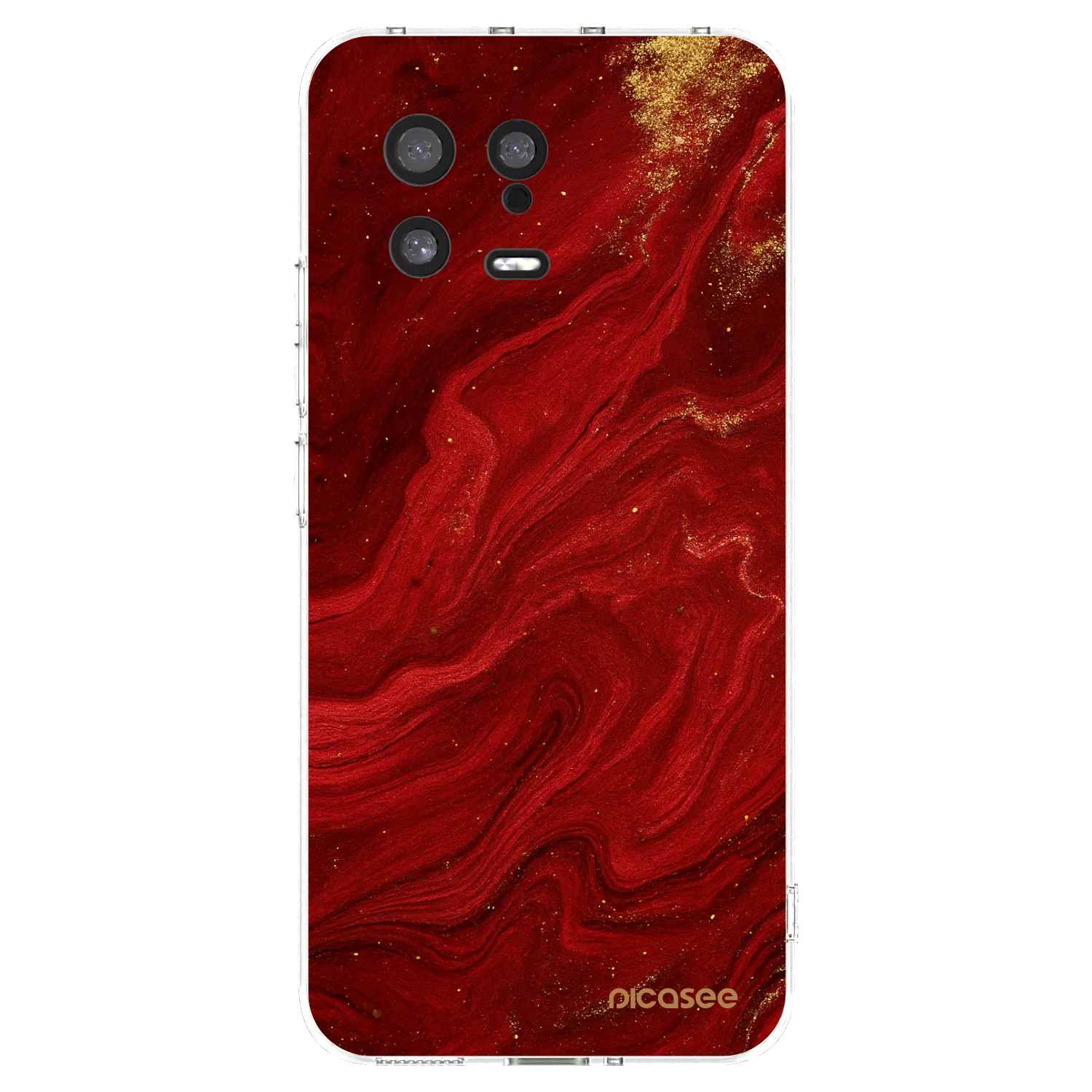 Picasee silikonski prozorni ovitek za Xiaomi 13 - Red
