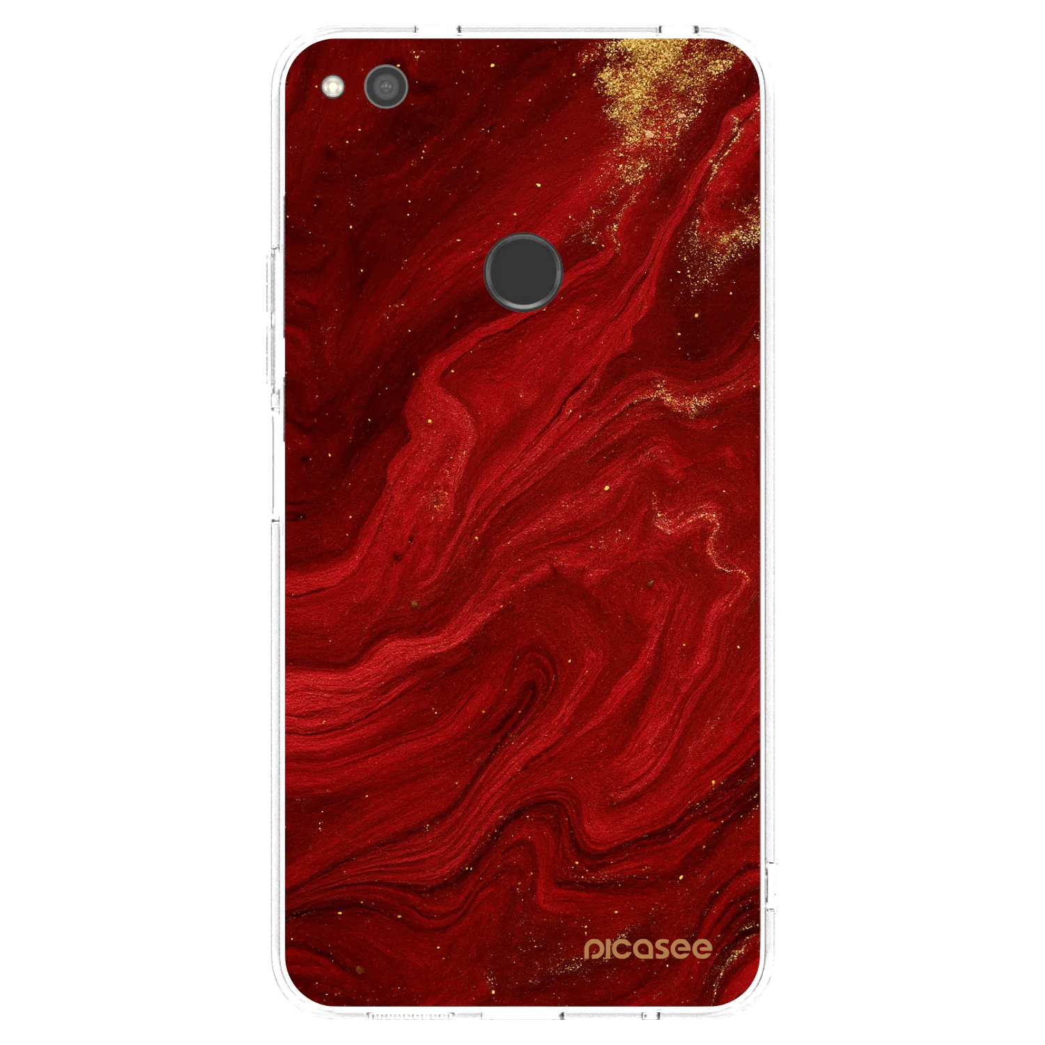 Picasee silikonski prozorni ovitek za Huawei P9 Lite 2017 - Red