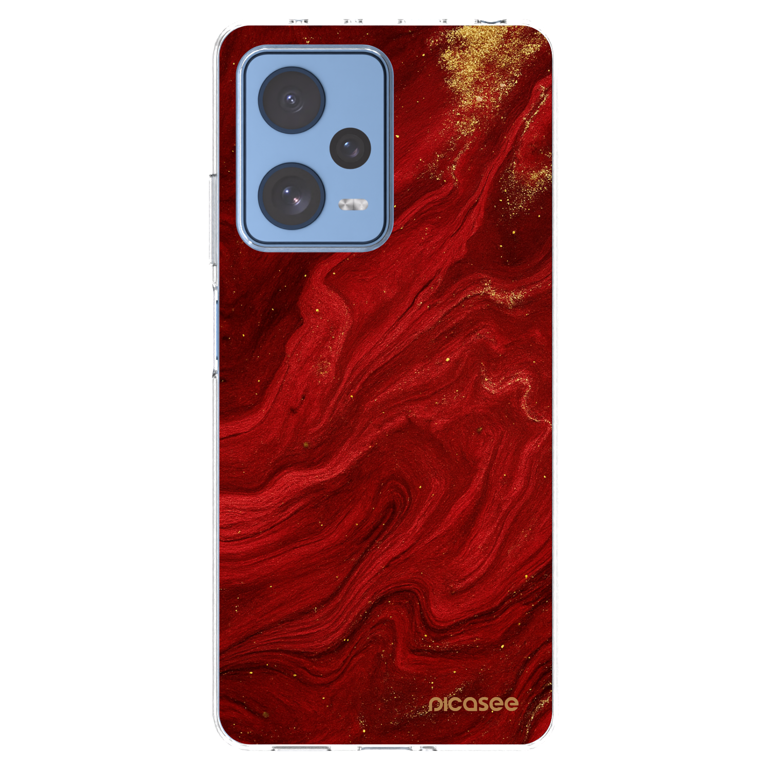 Picasee silikonski prozorni ovitek za Xiaomi Redmi Note 12 Pro 5G - Red