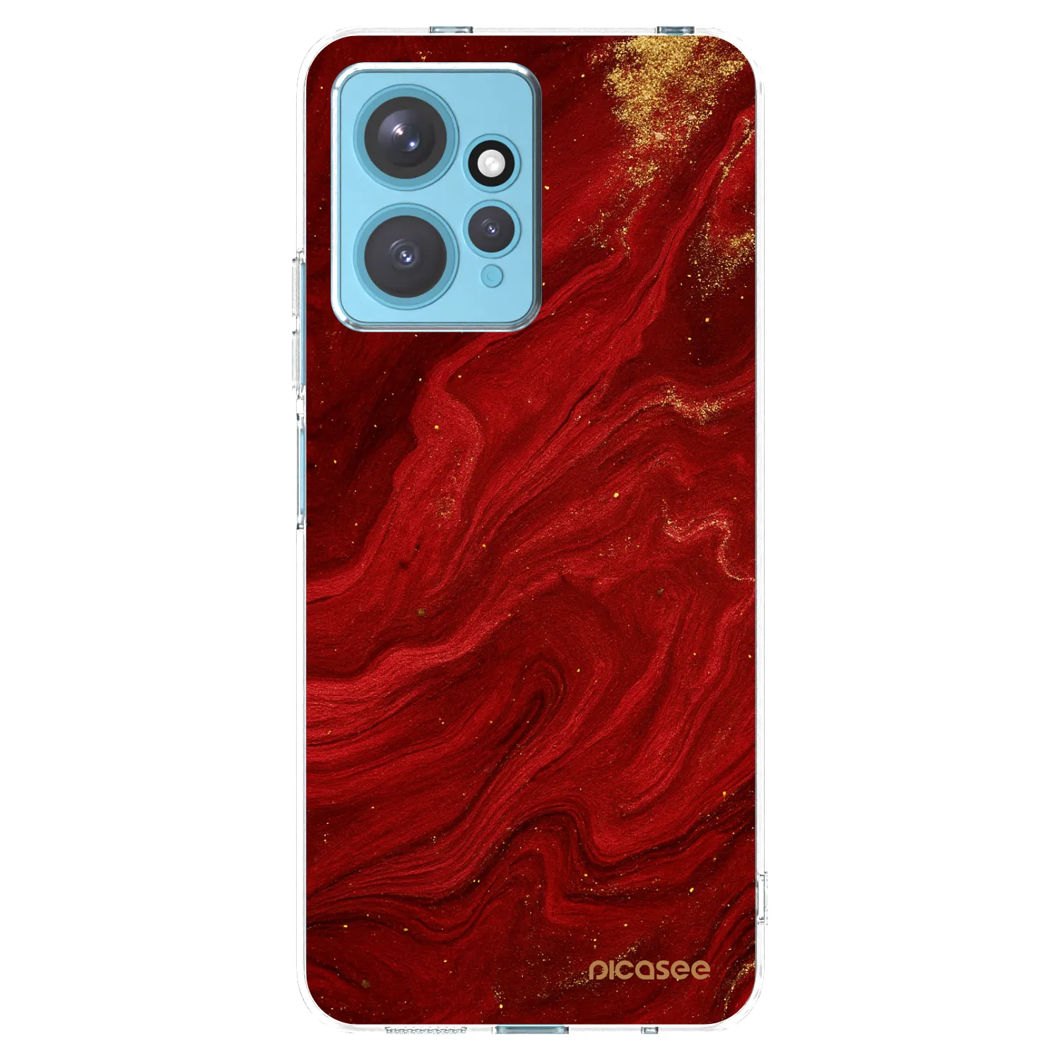Picasee silikonski prozorni ovitek za Xiaomi Redmi Note 12 4G - Red