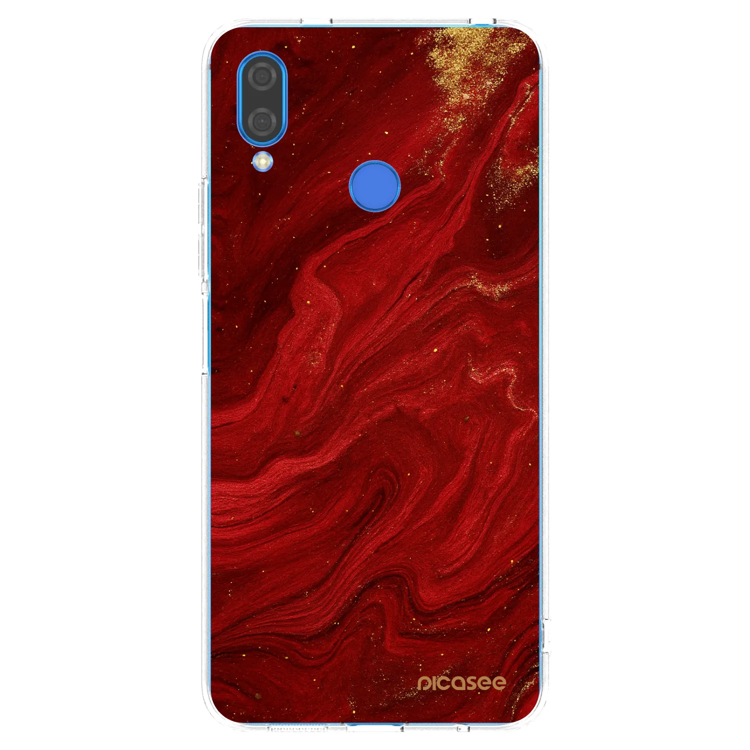 Picasee silikonski prozorni ovitek za Huawei Nova 3 - Red