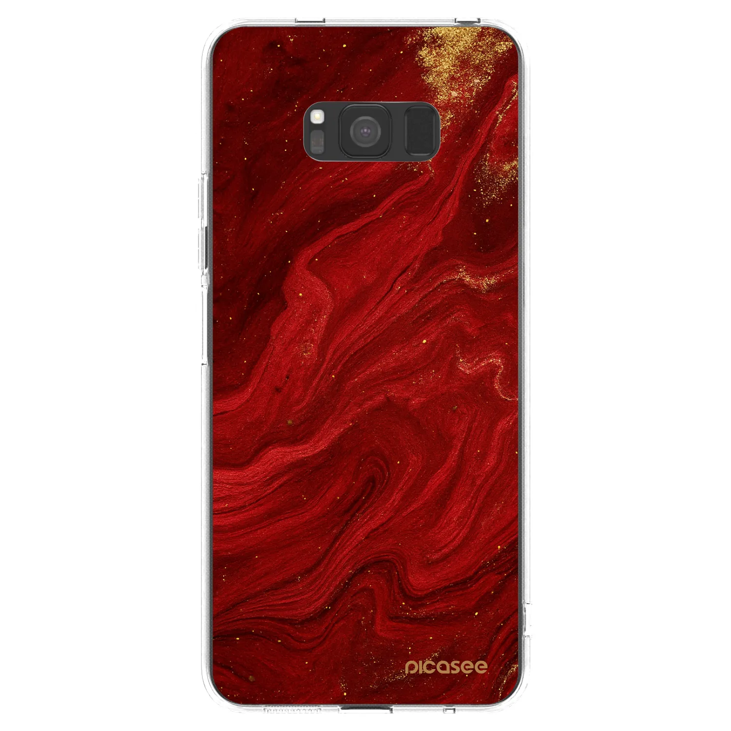 Picasee silikonski prozorni ovitek za Samsung Galaxy S8 G950F - Red