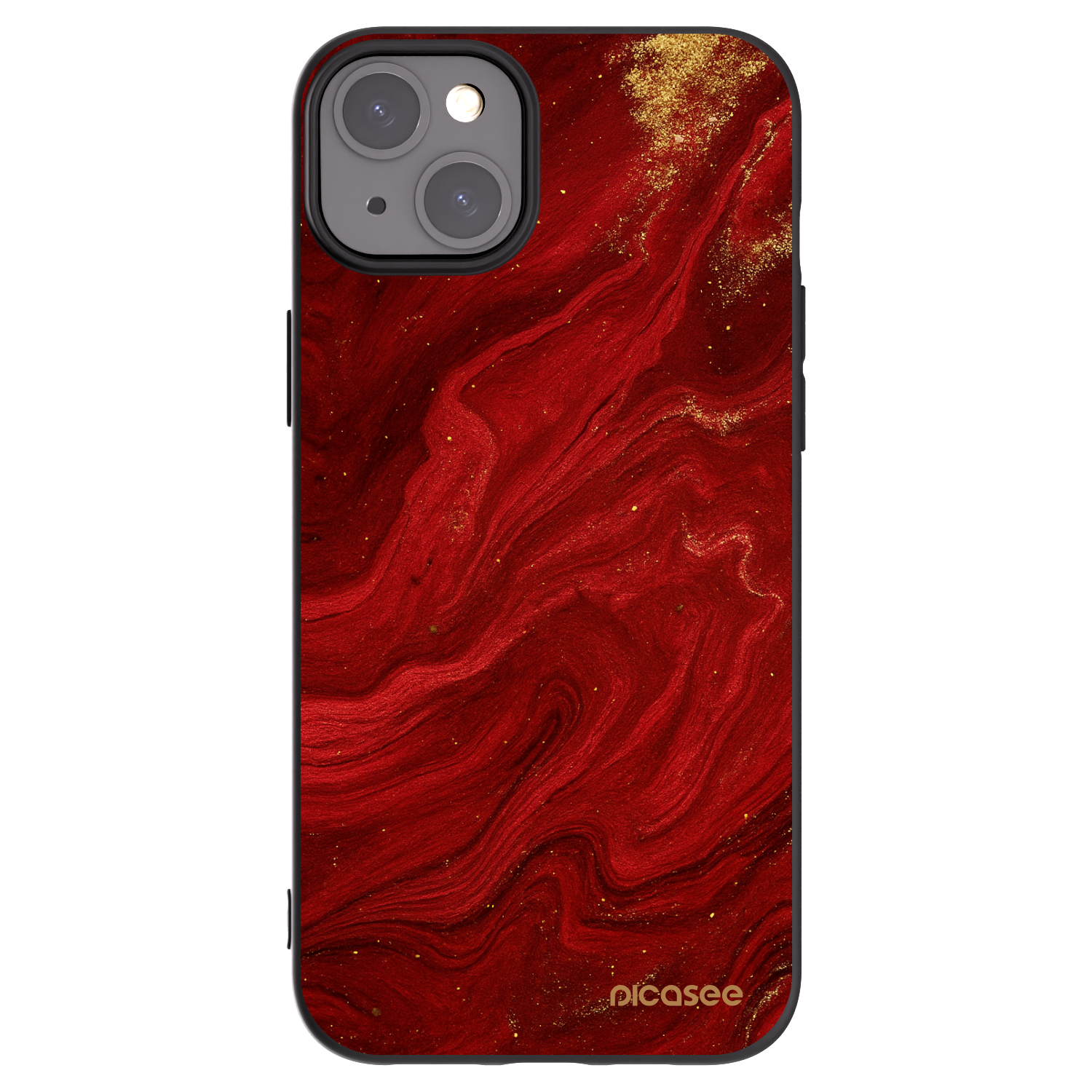 Picasee silikonski črni ovitek za Apple iPhone 15 Plus - Red