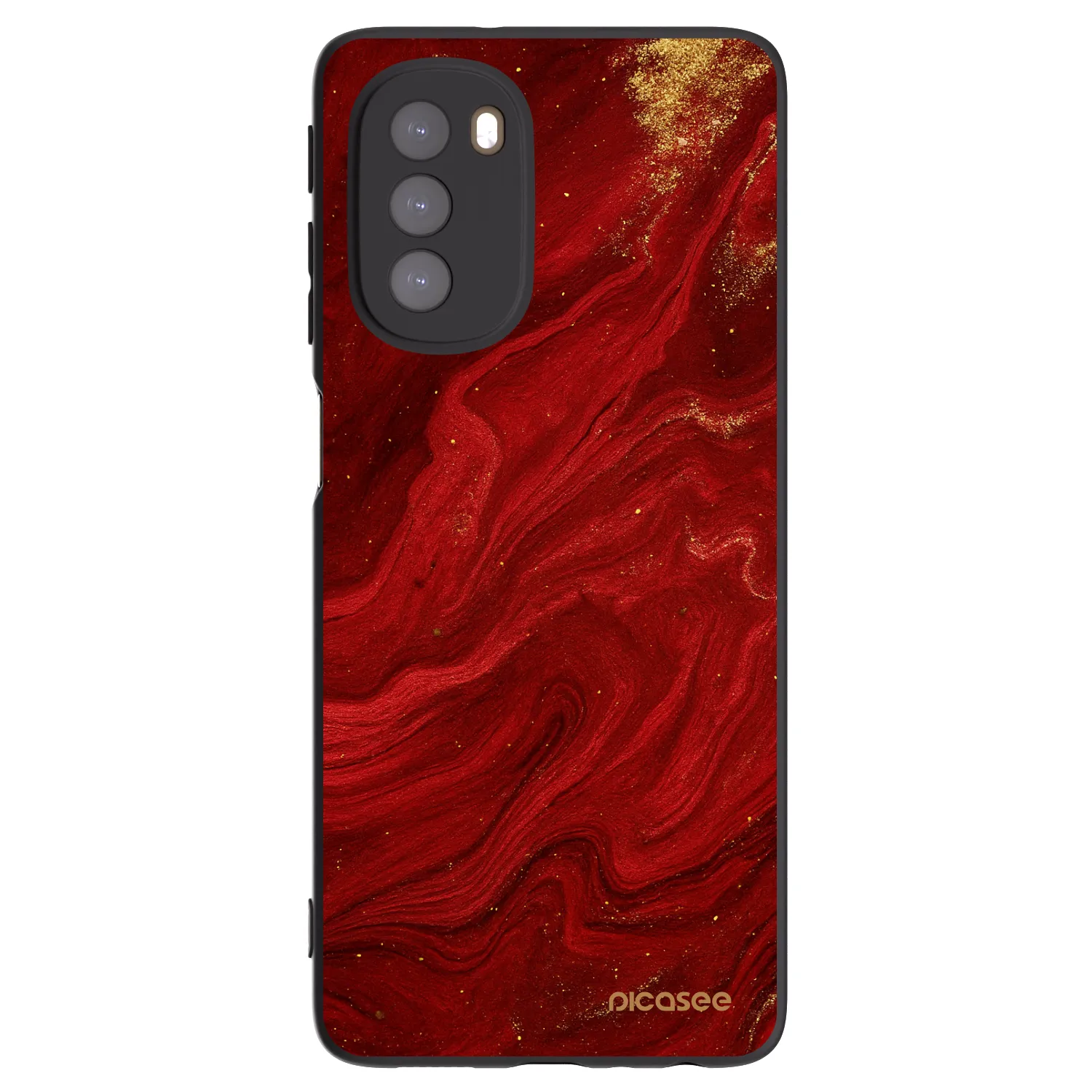 Picasee silikonski črni ovitek za Motorola Moto G51 - Red