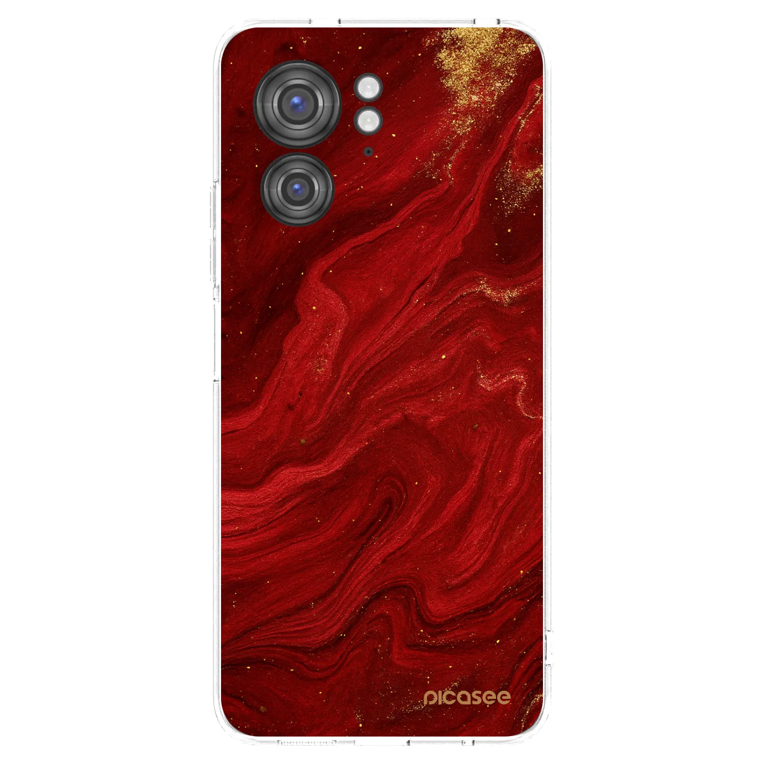 Picasee silikonski prozorni ovitek za Motorola Edge 40 - Red