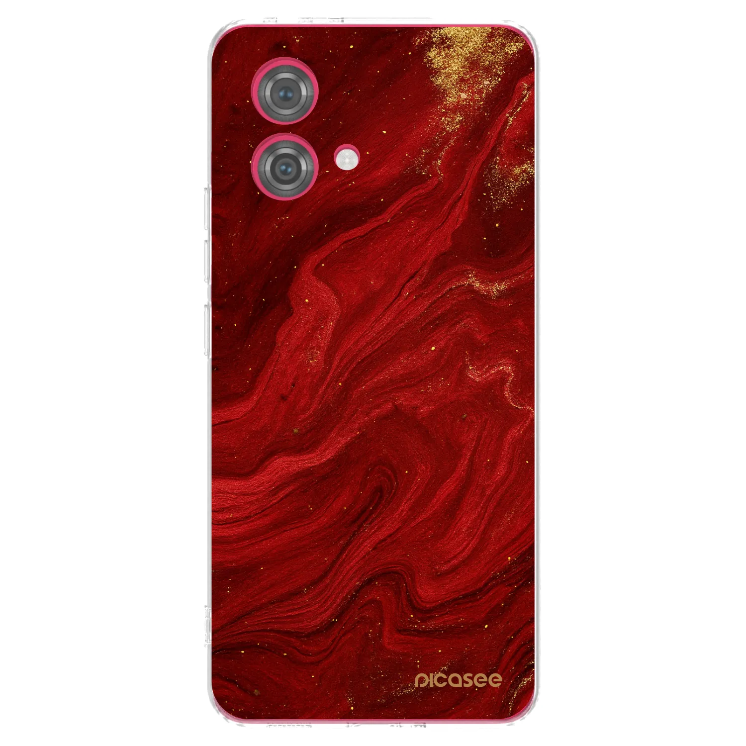 Picasee silikonski prozorni ovitek za Motorola Moto G84 5G - Red