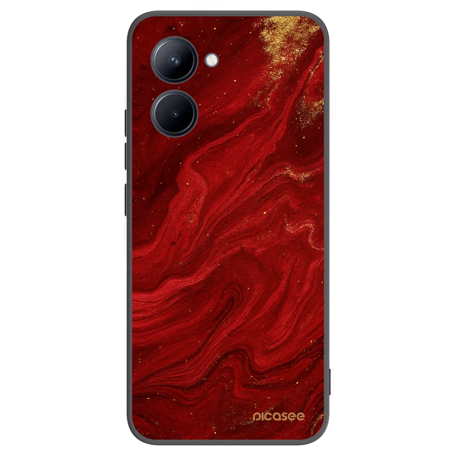 Picasee silikonski črni ovitek za Realme C33 (2023) - Red