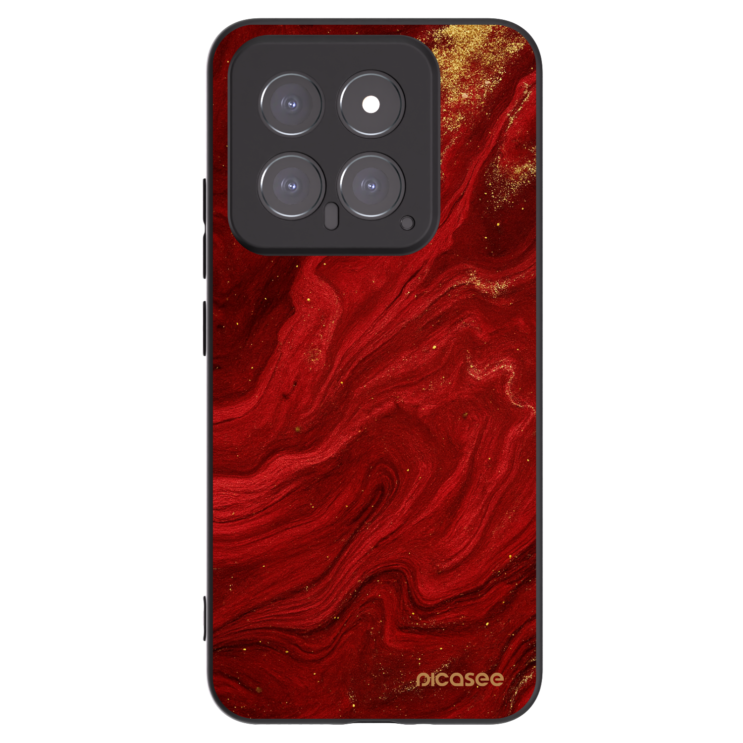 Picasee silikonski črni ovitek za Xiaomi 14 - Red