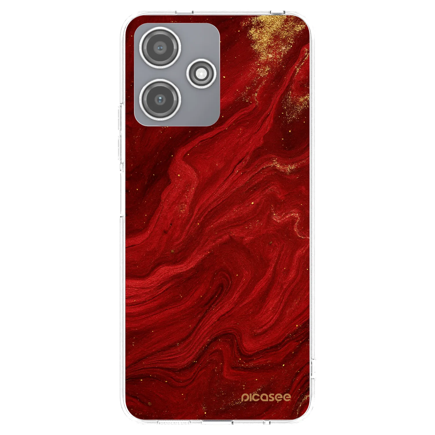 Picasee silikonski prozorni ovitek za Xiaomi Redmi 12 5G - Red