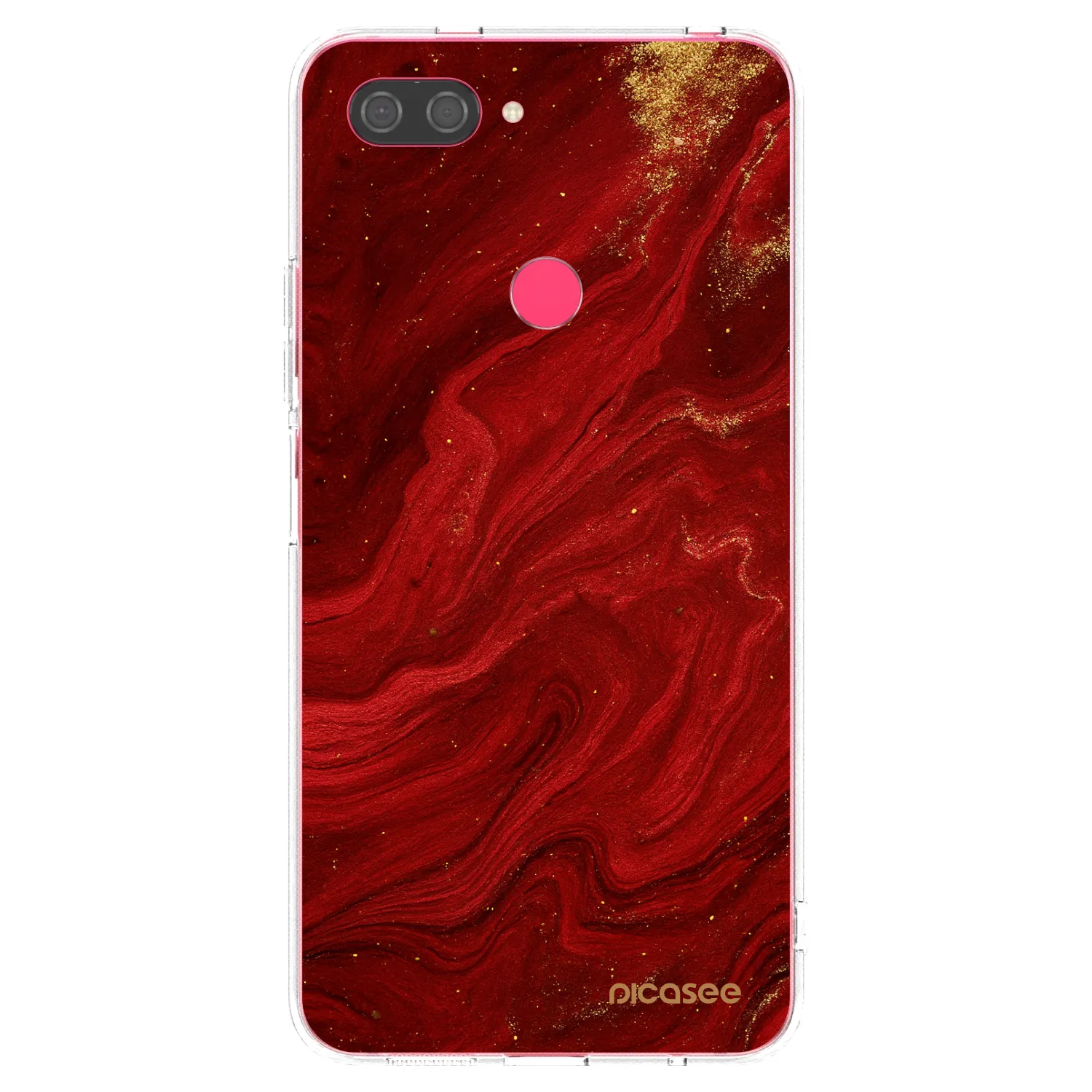 Picasee silikonski prozorni ovitek za Xiaomi Mi 8 Lite - Red