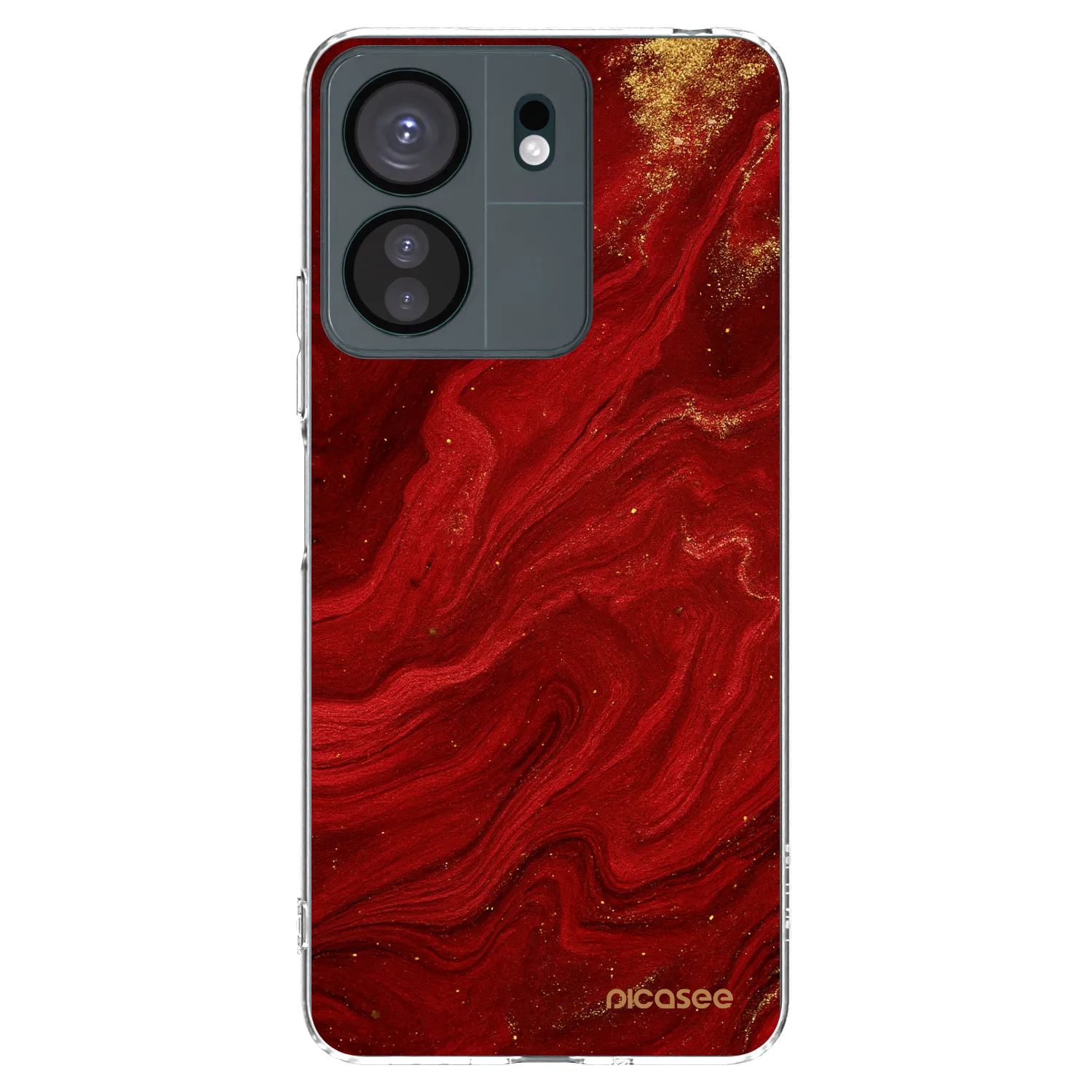Picasee silikonski prozorni ovitek za Xiaomi Redmi 13C 4G - Red