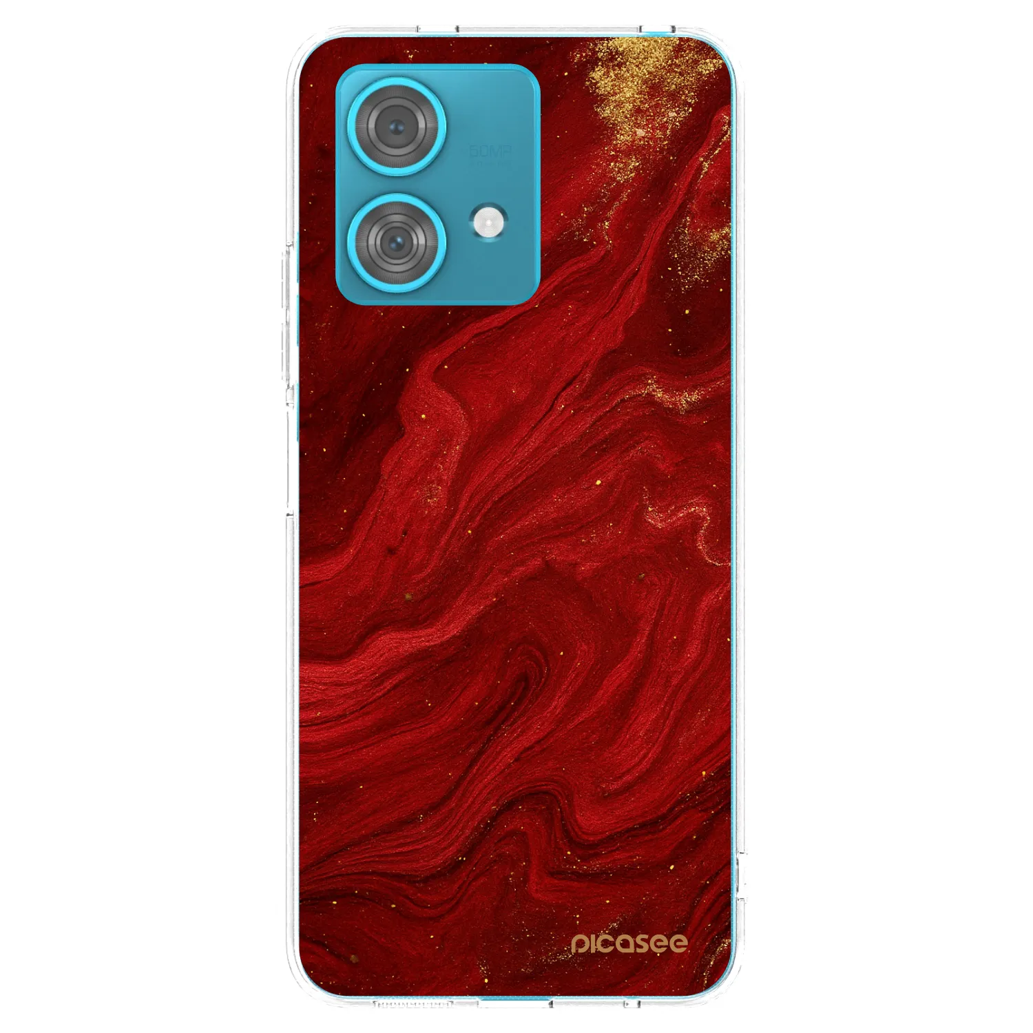 Picasee silikonski prozorni ovitek za Motorola Edge 40 Neo - Red