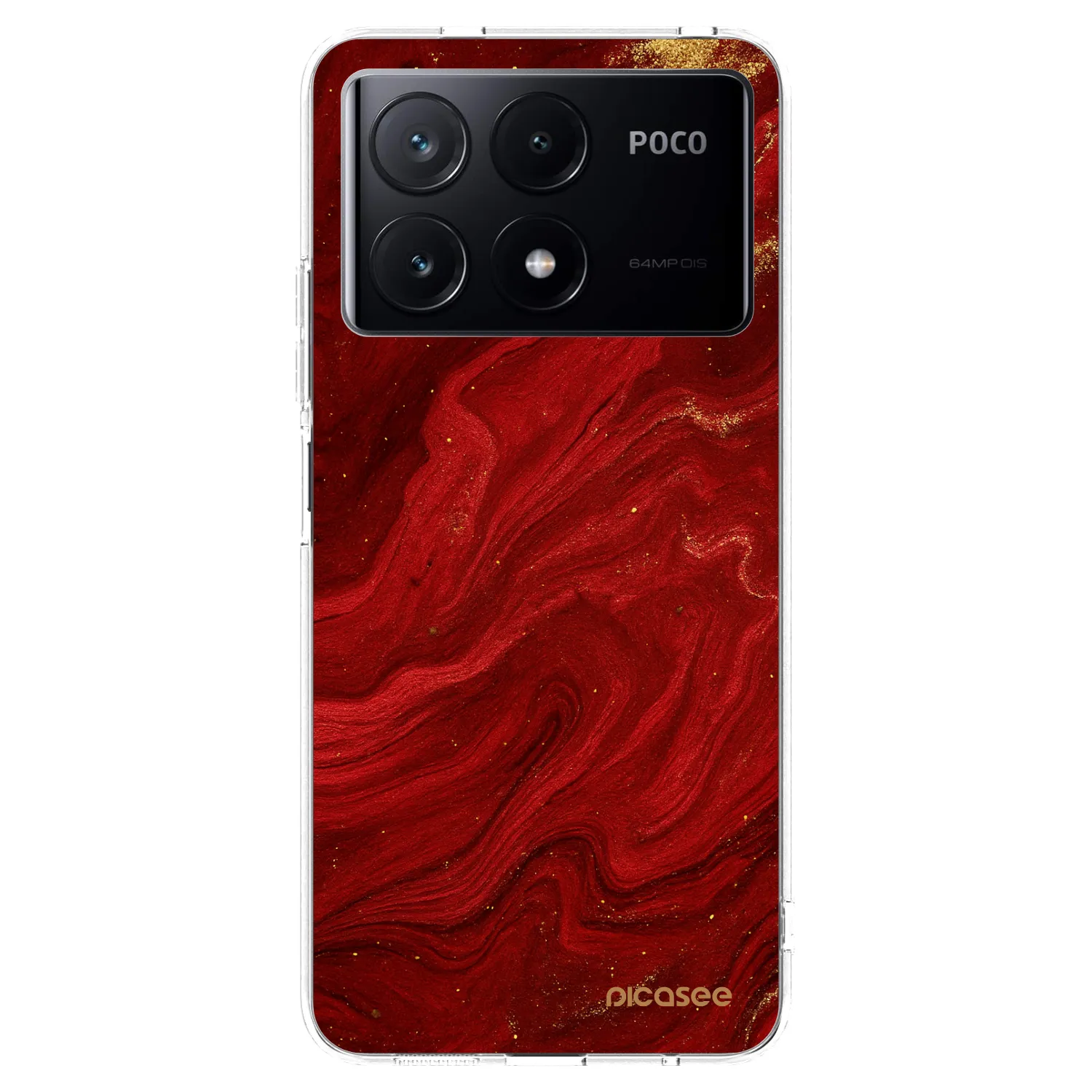 Picasee silikonski prozorni ovitek za Xiaomi Poco X6 Pro - Red