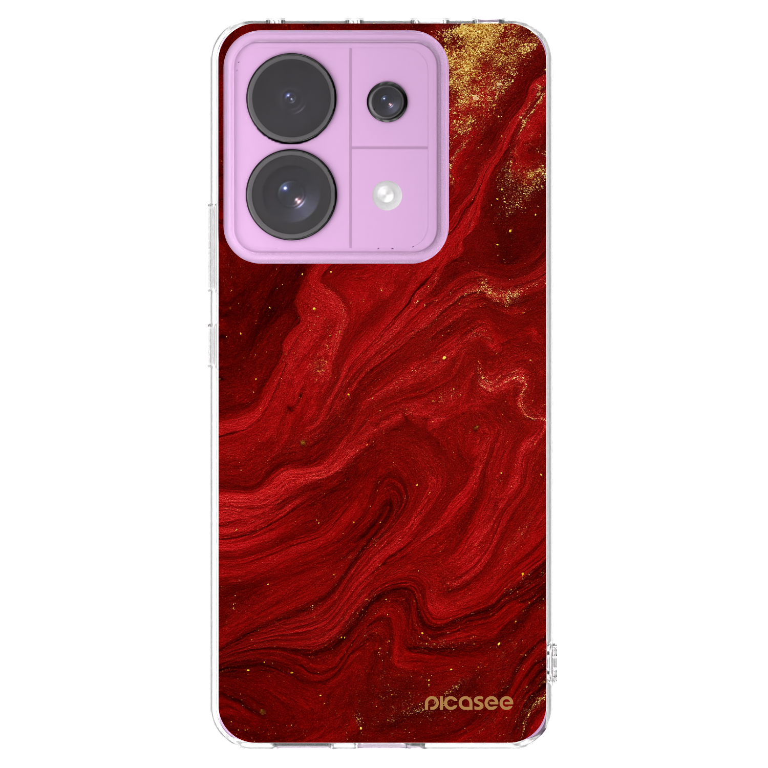 Picasee silikonski prozorni ovitek za Xiaomi Redmi Note 13 Pro 5G - Red