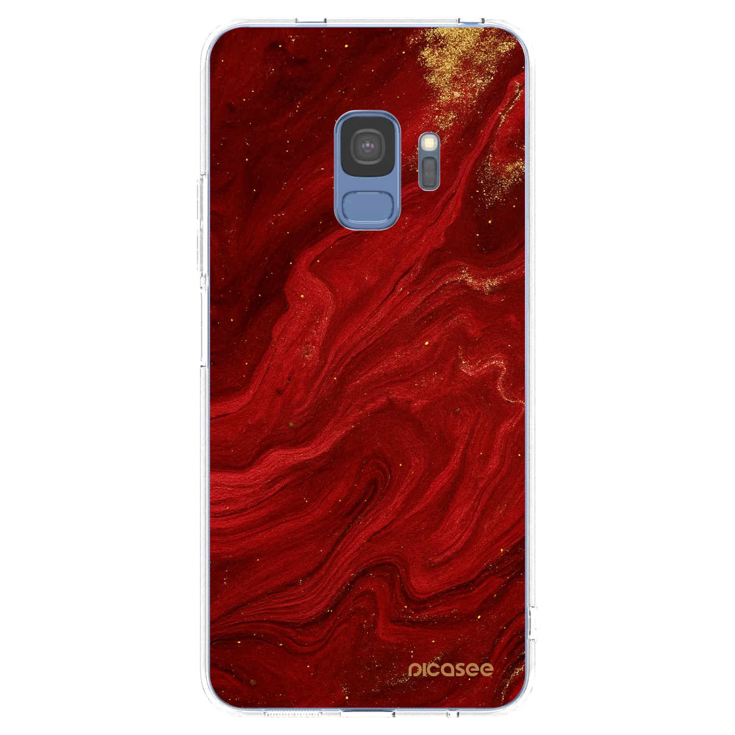 Picasee silikonski prozorni ovitek za Samsung Galaxy S9 G960F - Red