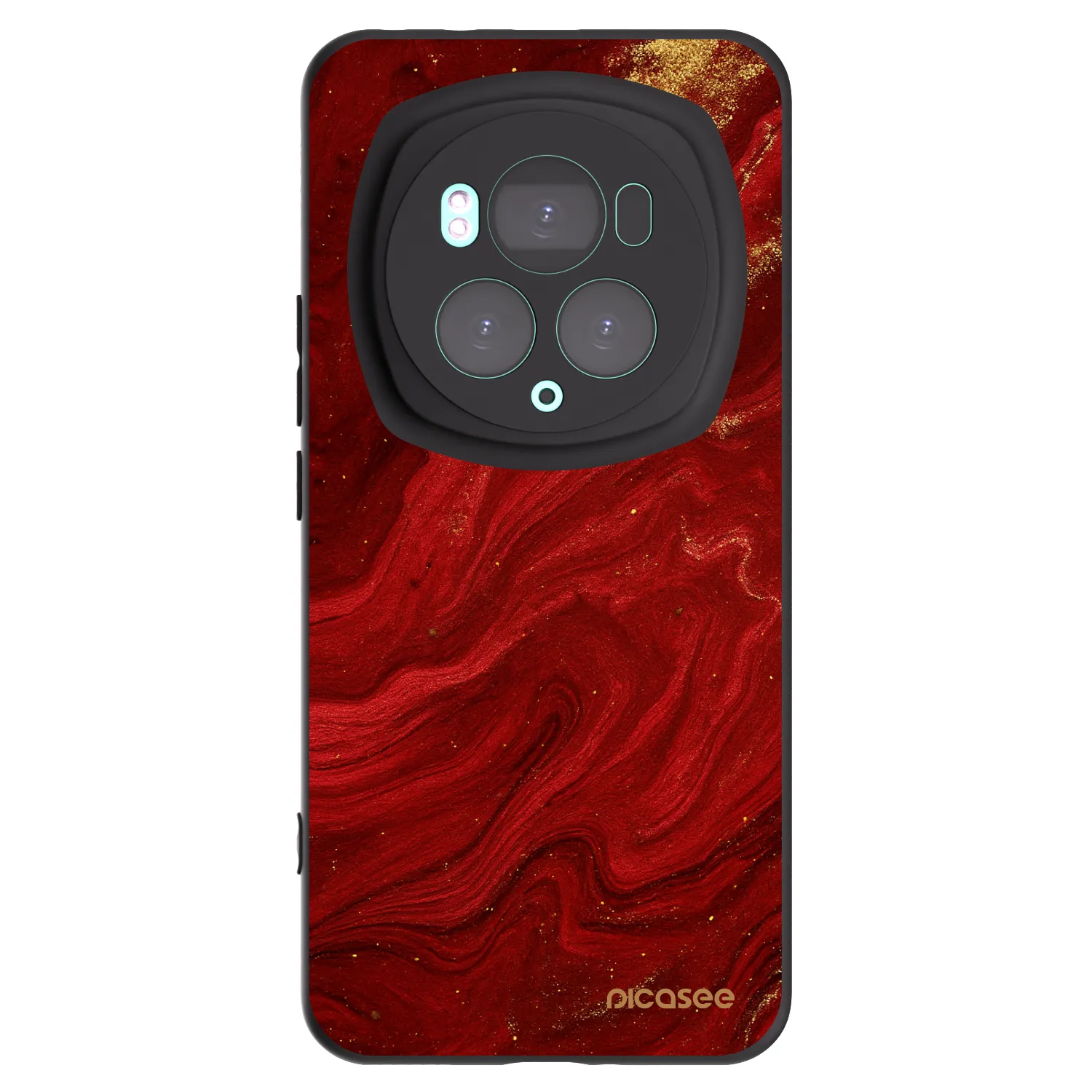 Picasee silikonski črni ovitek za Honor Magic6 Pro - Red