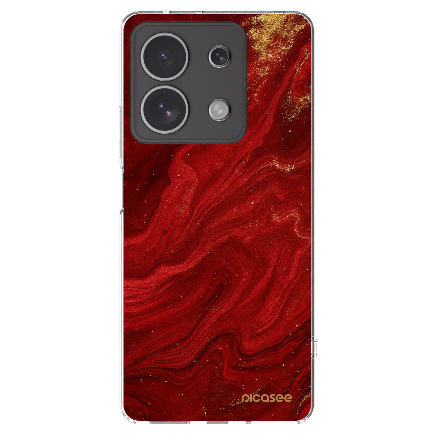 Picasee silikonski prozorni ovitek za Xiaomi Redmi Note 13 4G - Red