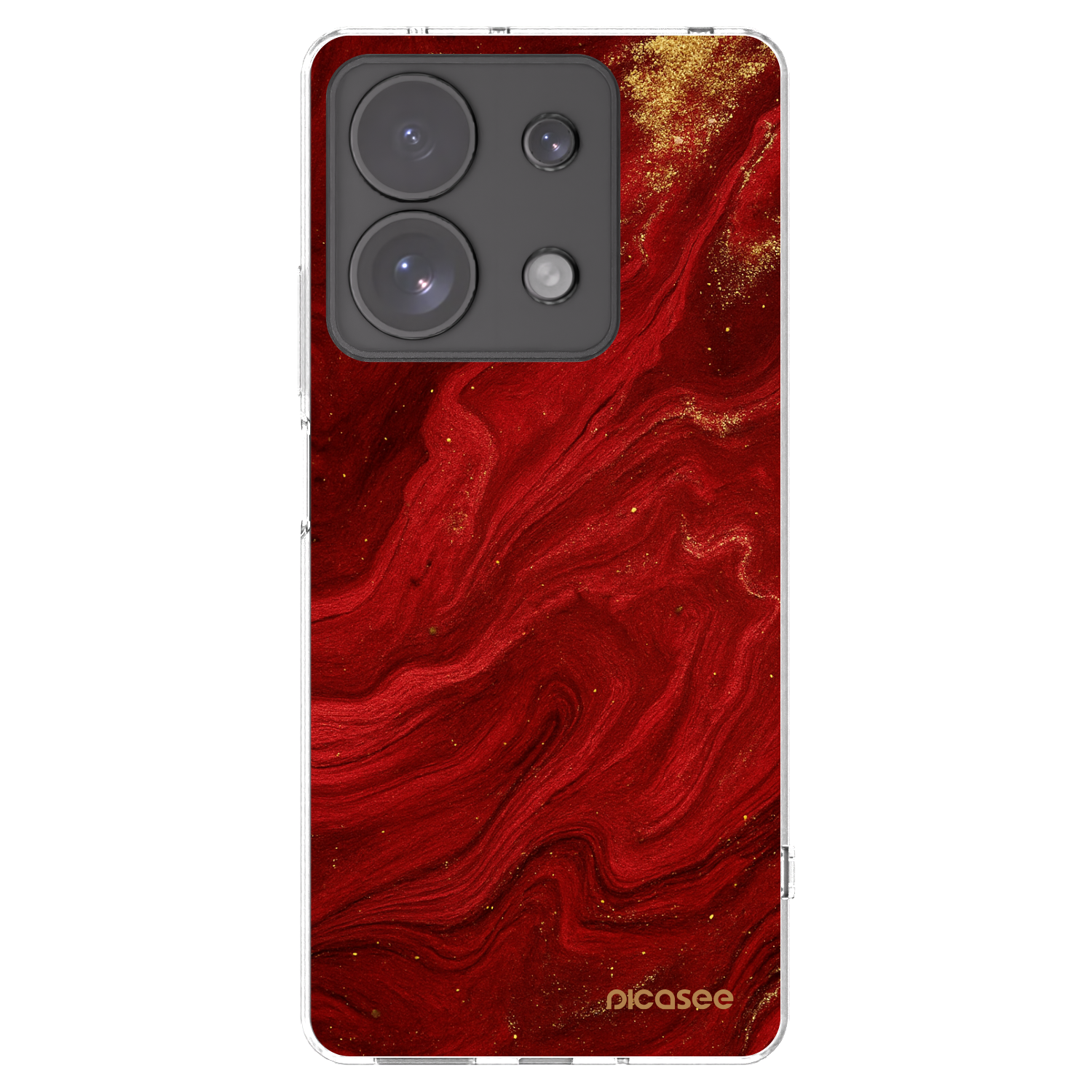 Picasee silikonski prozorni ovitek za Xiaomi Redmi Note 13 Pro 4G - Red