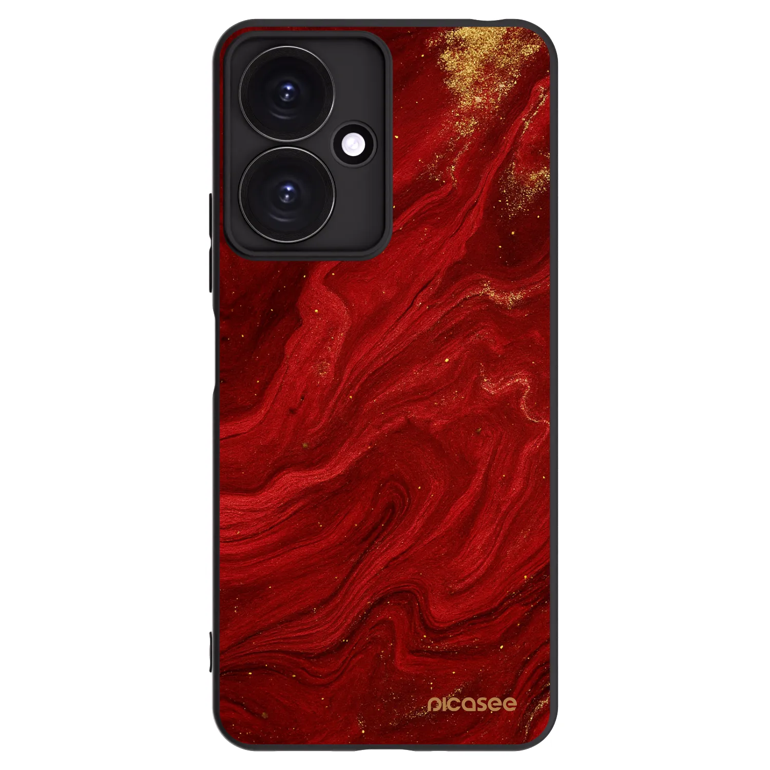 Picasee silikonski črni ovitek za Xiaomi Redmi 13C 5G - Red