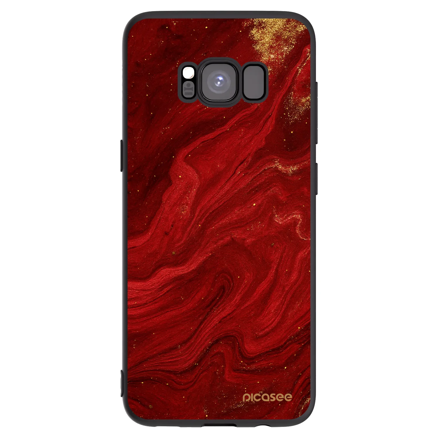 Picasee silikonski črni ovitek za Samsung Galaxy S8 G950F - Red