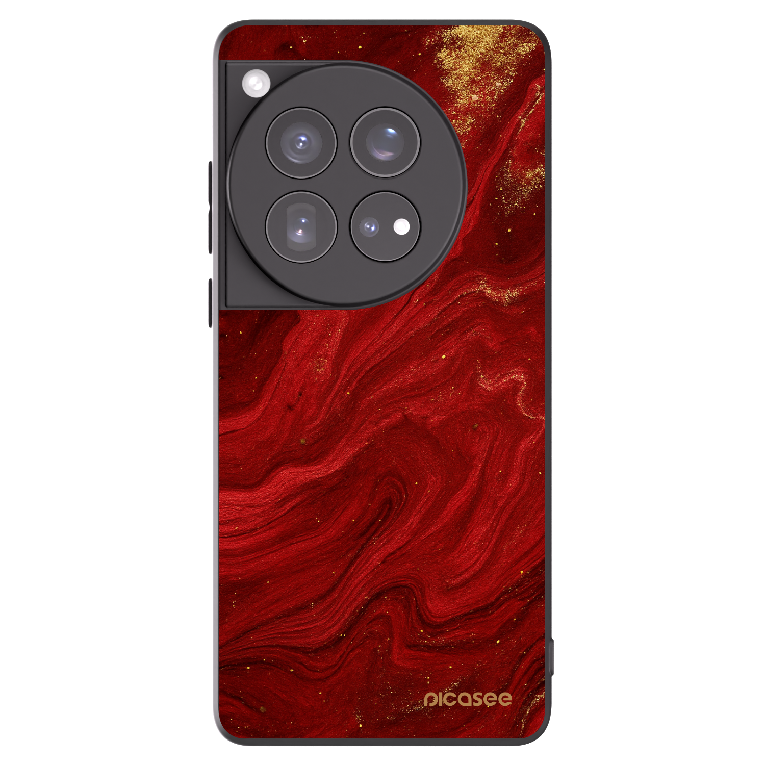 Picasee silikonski črni ovitek za OnePlus 12 5G - Red