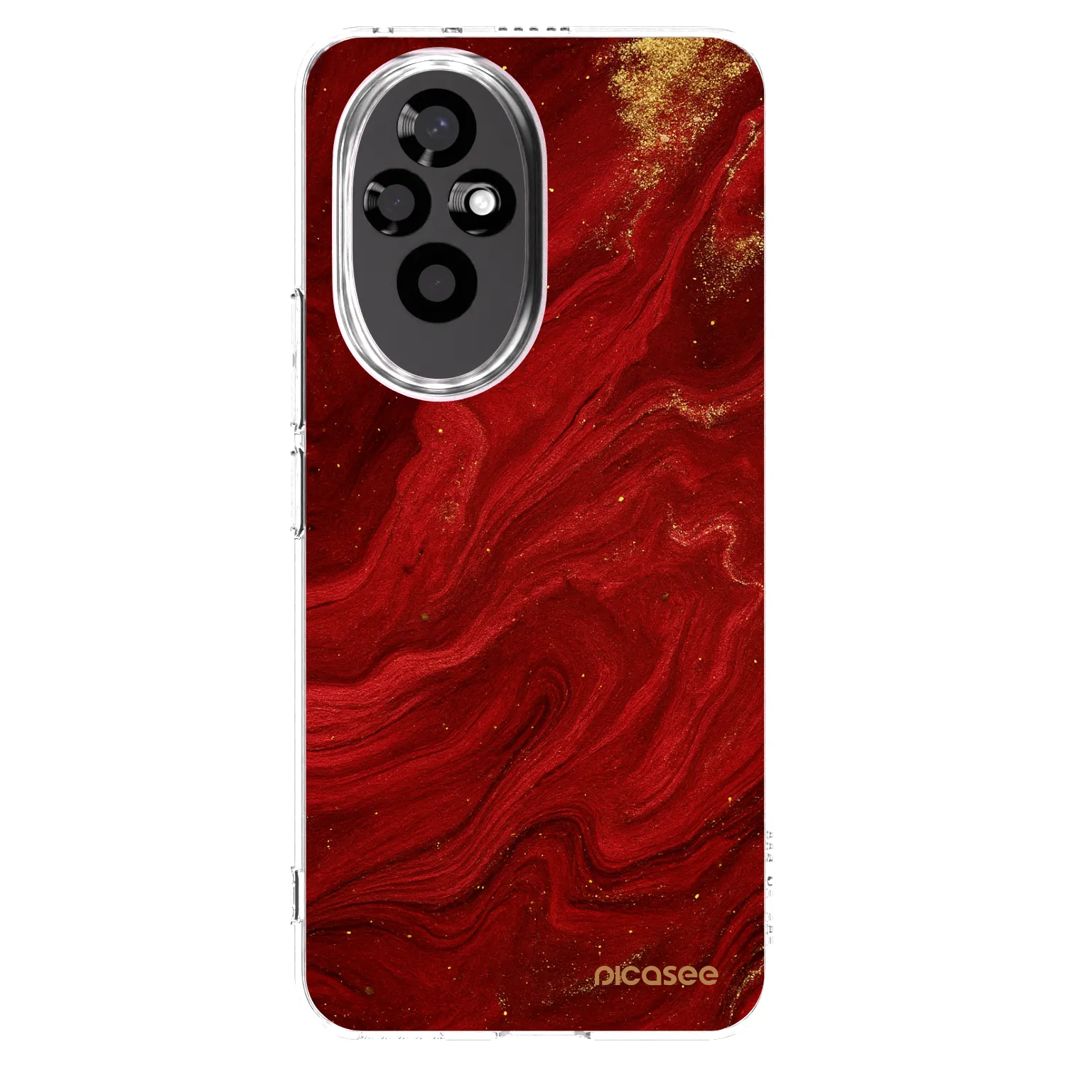 Picasee silikonski prozorni ovitek za Honor 200 Pro 5G - Red