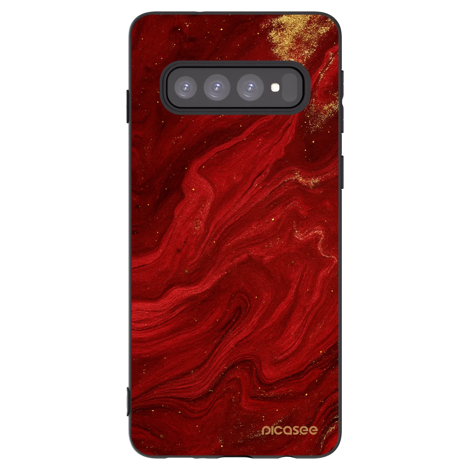 Picasee silikonski črni ovitek za Samsung Galaxy S10 G973 - Red