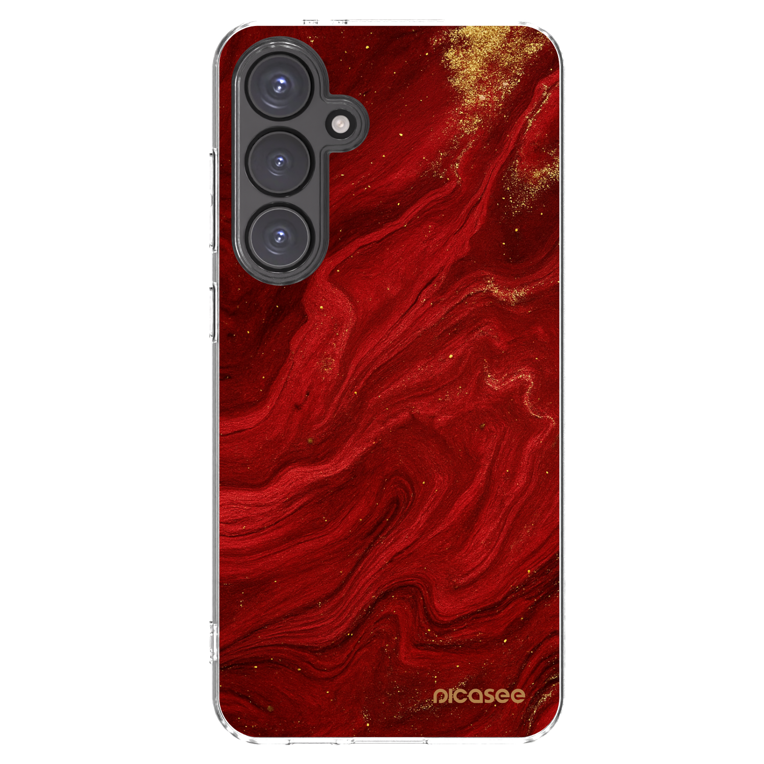 Picasee silikonski prozorni ovitek za Samsung Galaxy S24 FE S721B - Red