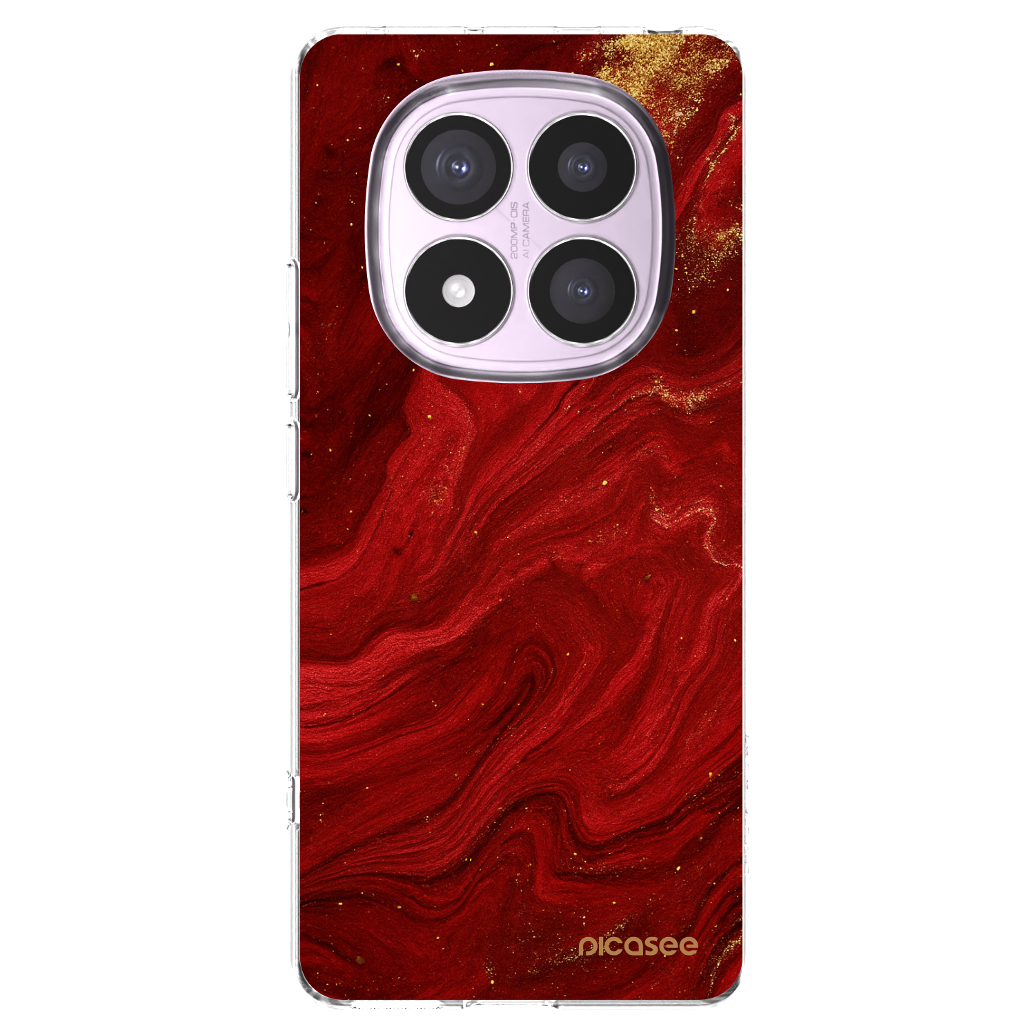 Picasee silikonski prozorni ovitek za Xiaomi Redmi Note 14 Pro 5G - Red
