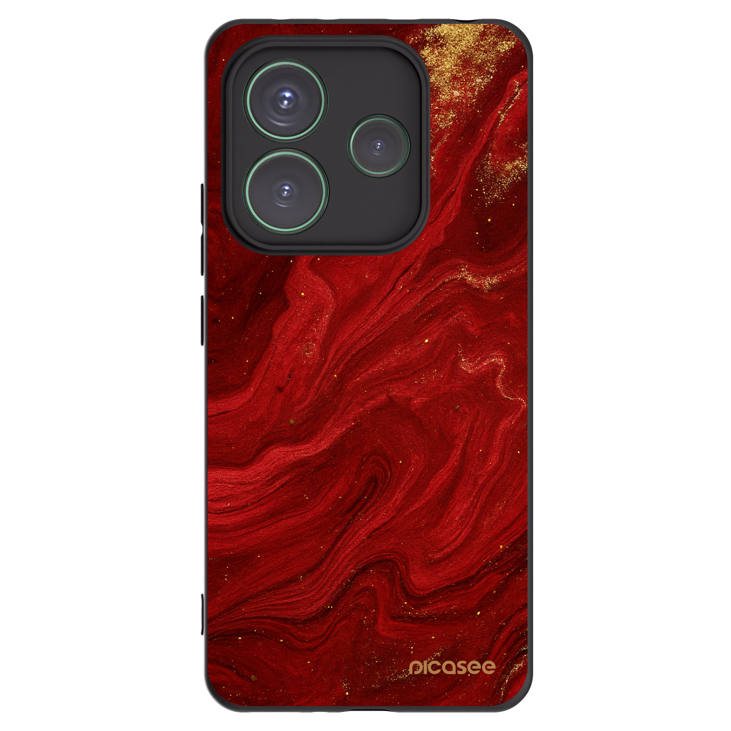 Picasee silikonski črni ovitek za Xiaomi Redmi Note 14 5G - Red