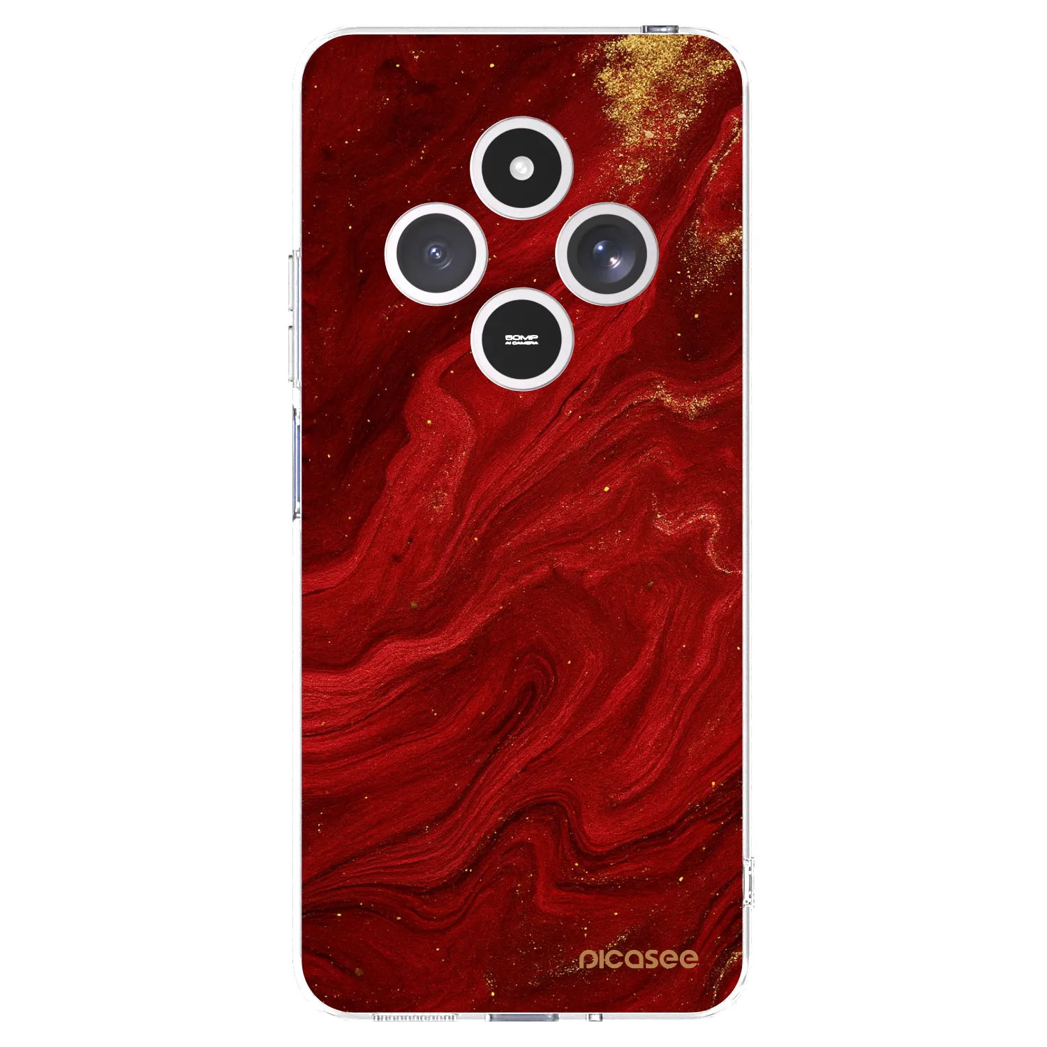 Picasee silikonski prozorni ovitek za Xiaomi Redmi 14C - Red