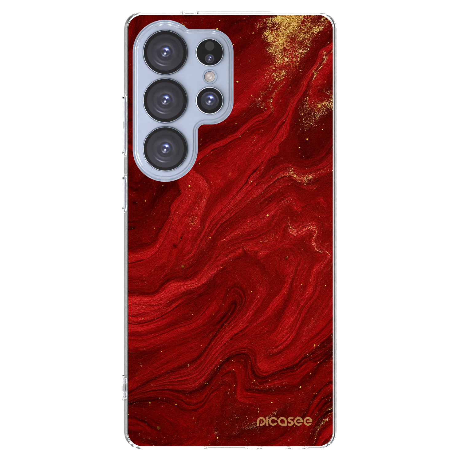 Picasee silikonski prozorni ovitek za Samsung Galaxy S25 Ultra 5G - Red