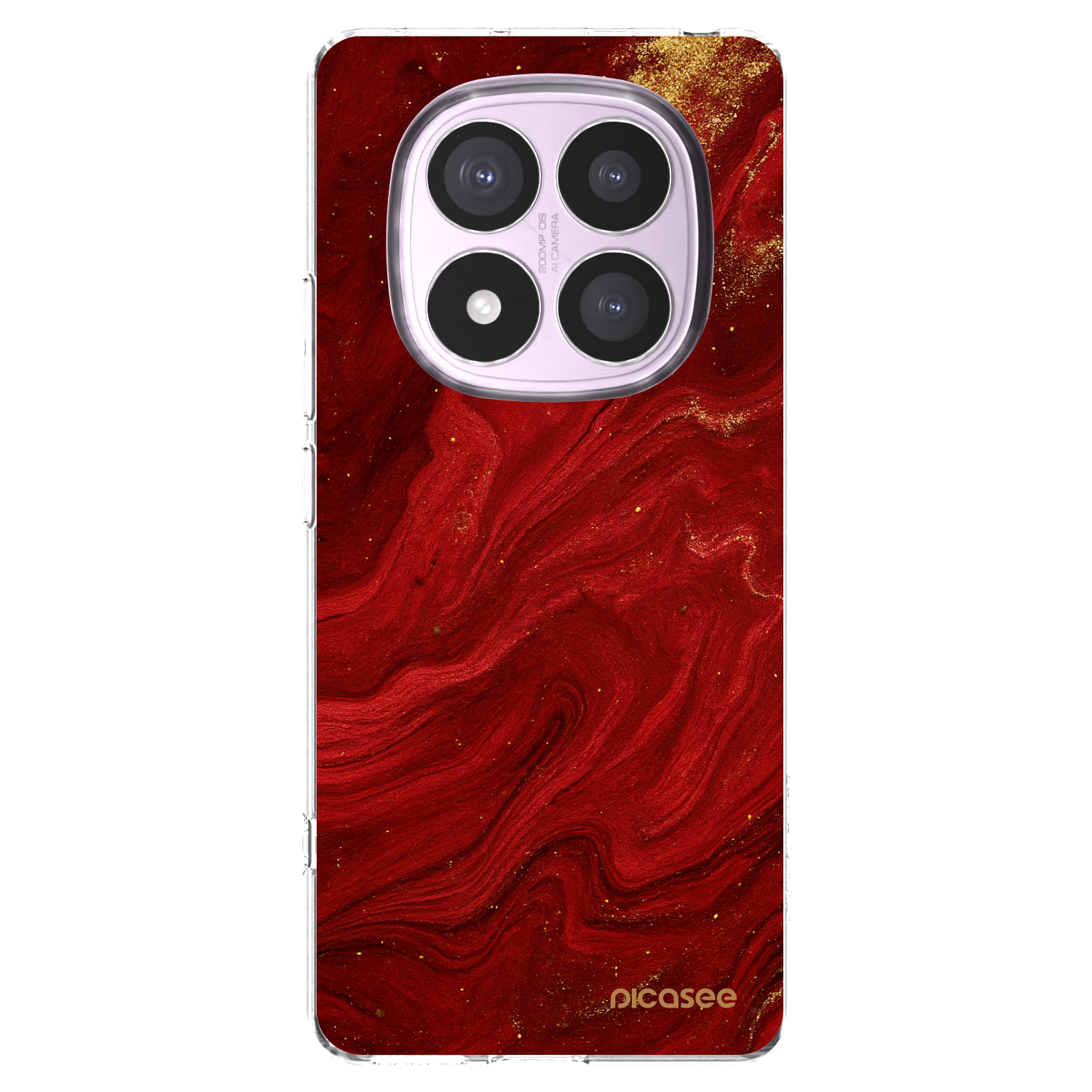 Picasee silikonski prozorni ovitek za Xiaomi Redmi Note 14 Pro 4G - Red